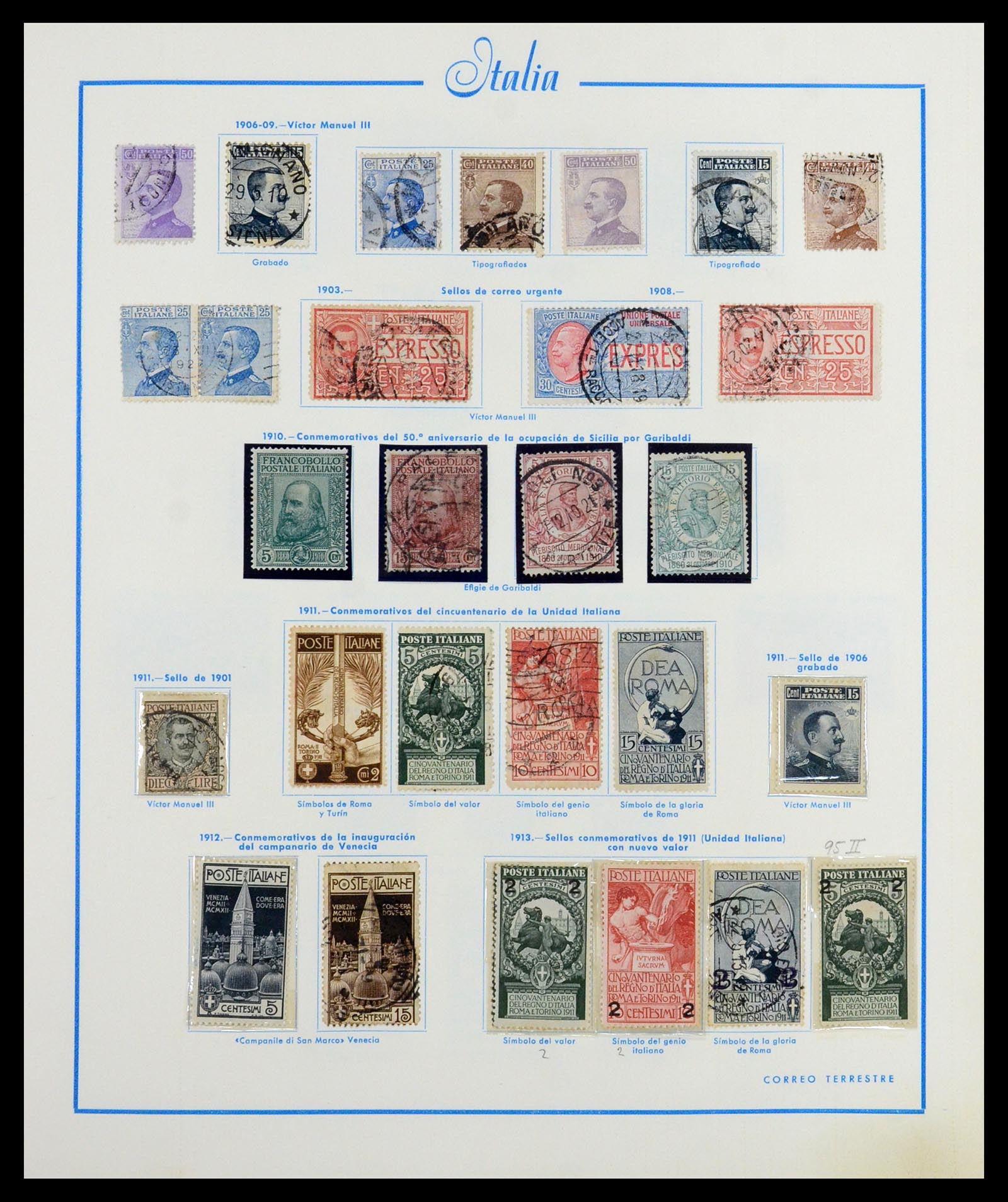 36448 004 - Postzegelverzameling 36448 Italië 1862-1982.