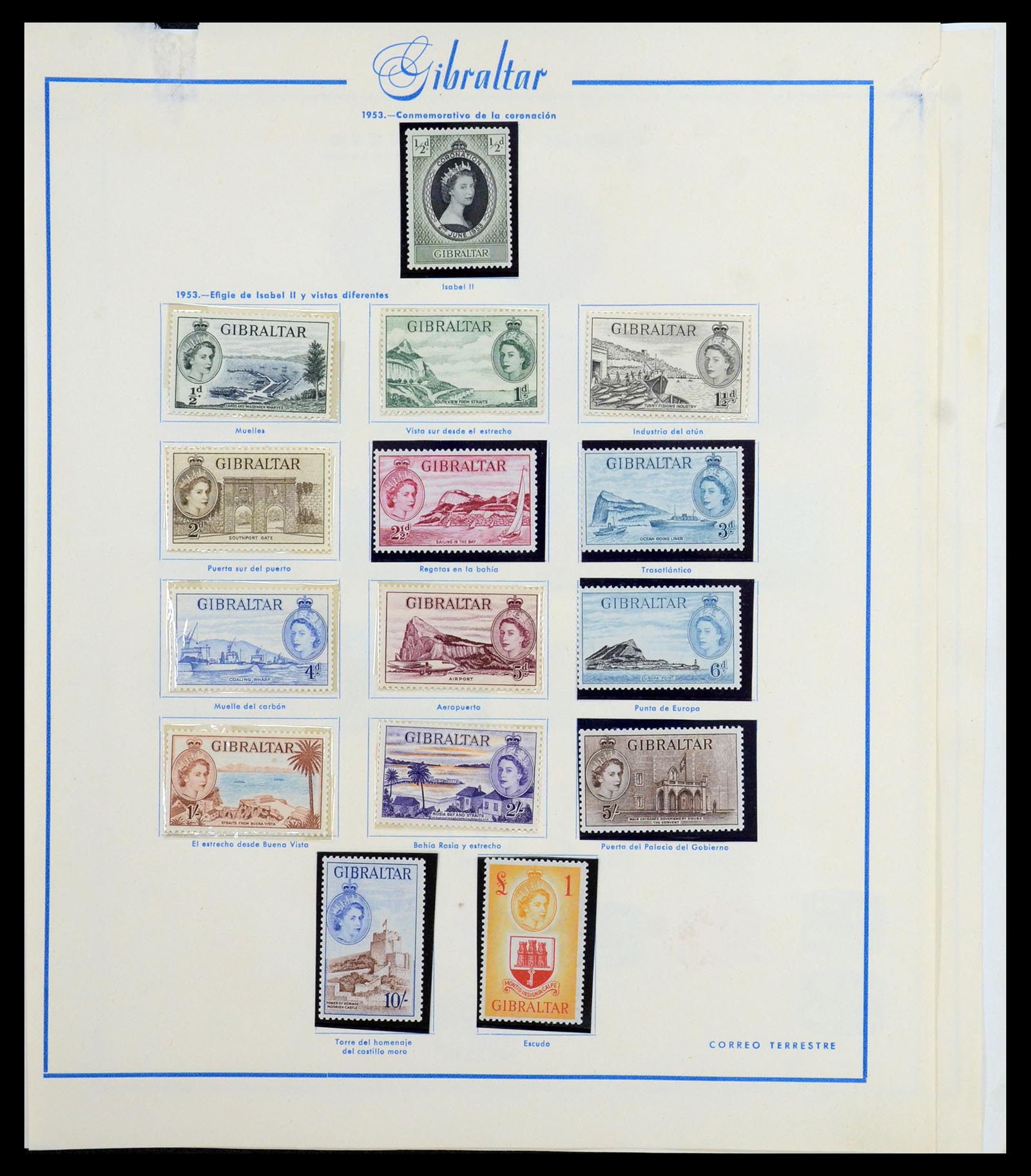 36449 007 - Postzegelverzameling 36449 Gibraltar 1886-1953.