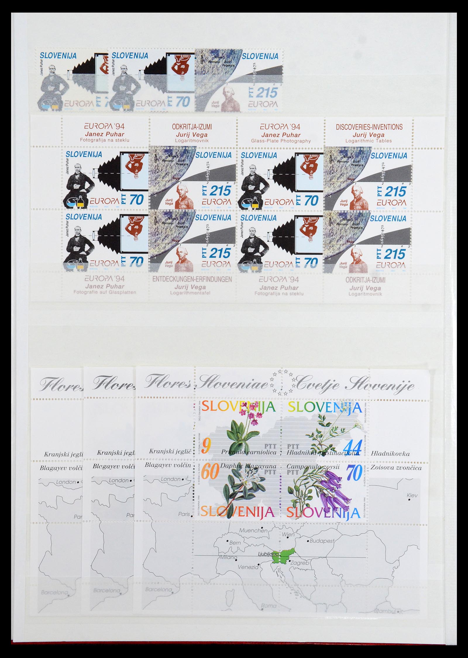 36461 010 - Stamp collection 36461 Slovenia, Croatia and Bosnia-Herzegovina MNH 1991