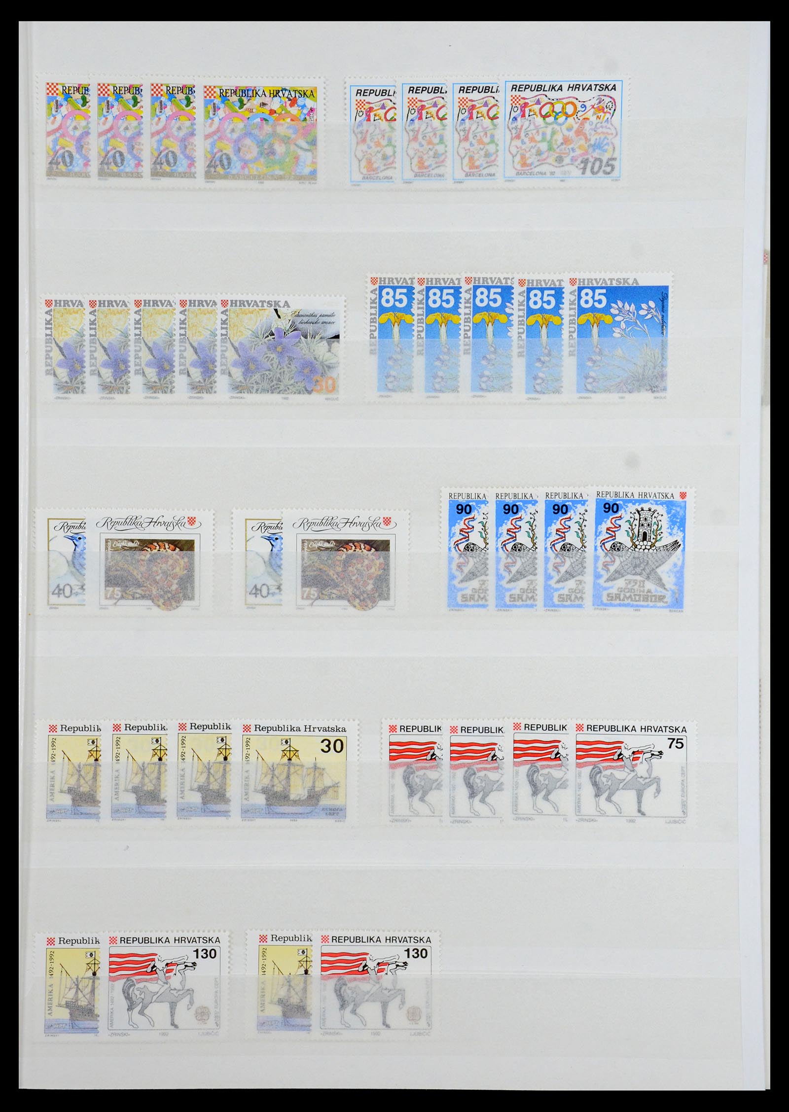 36461 027 - Stamp collection 36461 Slovenia, Croatia and Bosnia-Herzegovina MNH 1991