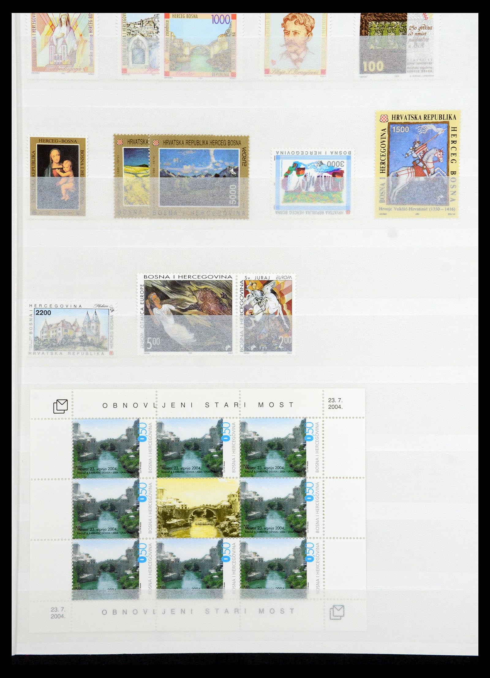 36461 059 - Stamp collection 36461 Slovenia, Croatia and Bosnia-Herzegovina MNH 1991