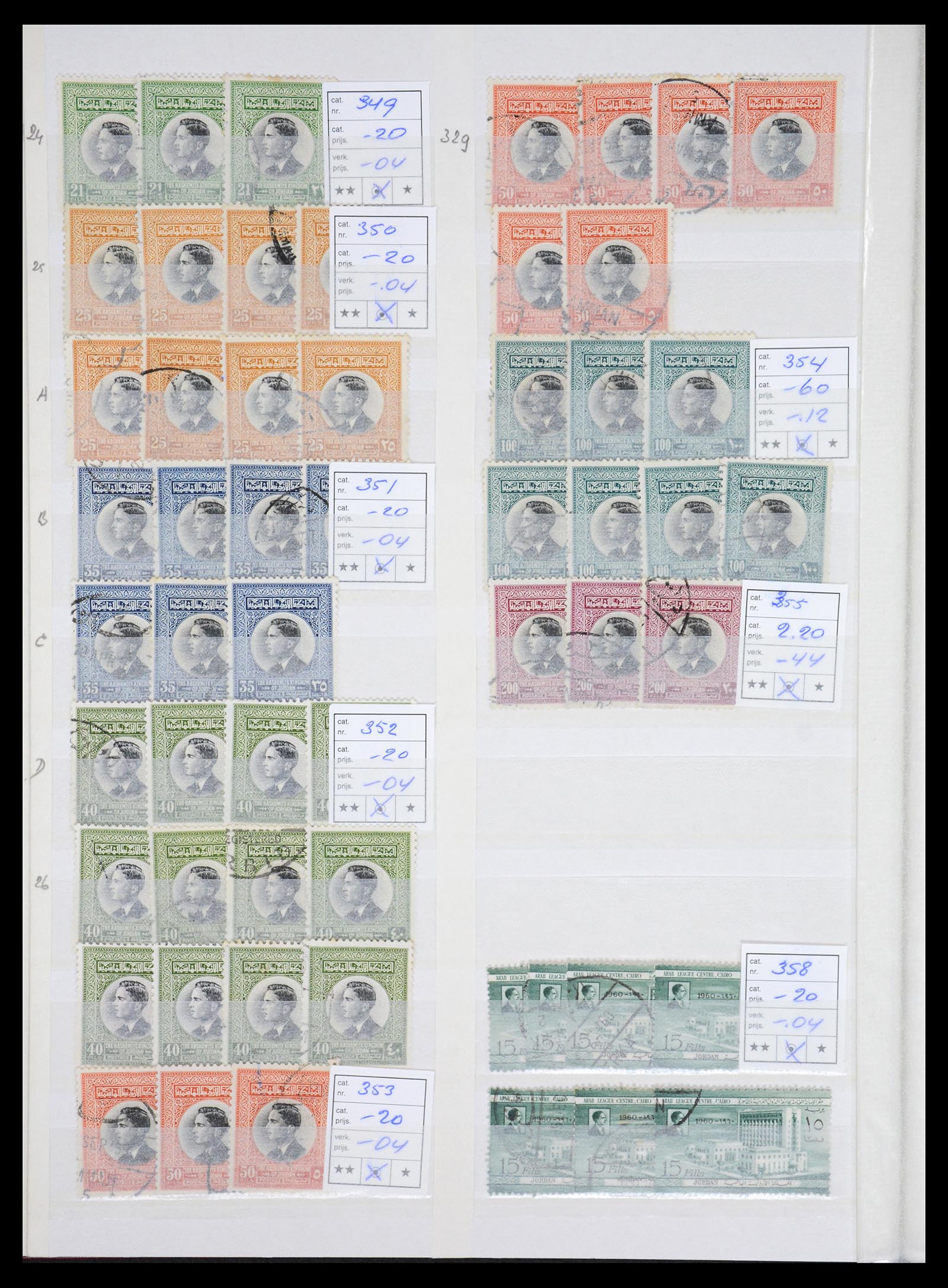 36468 024 - Postzegelverzameling 36468 Jordanië 1920-1998.