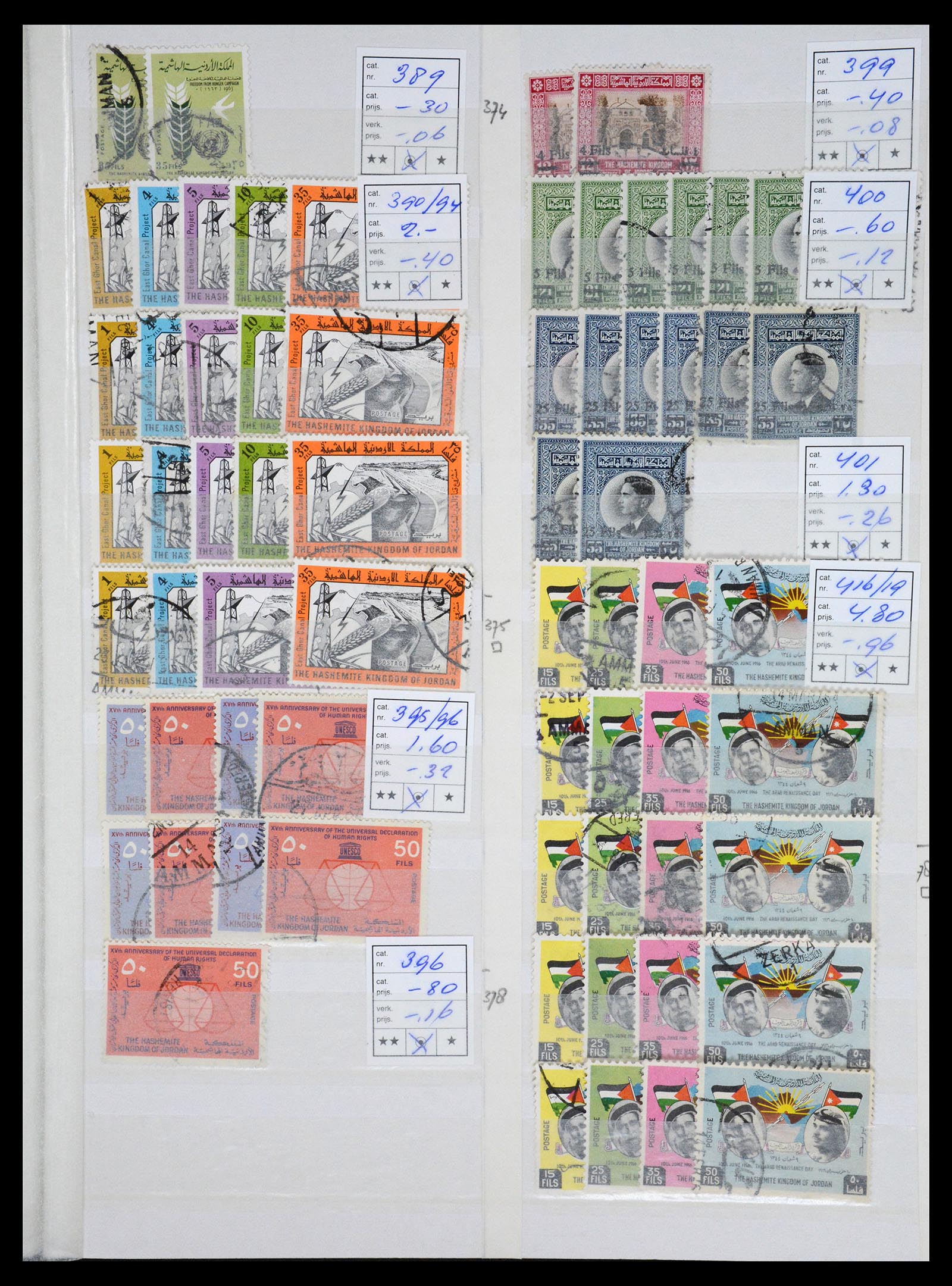36468 027 - Postzegelverzameling 36468 Jordanië 1920-1998.