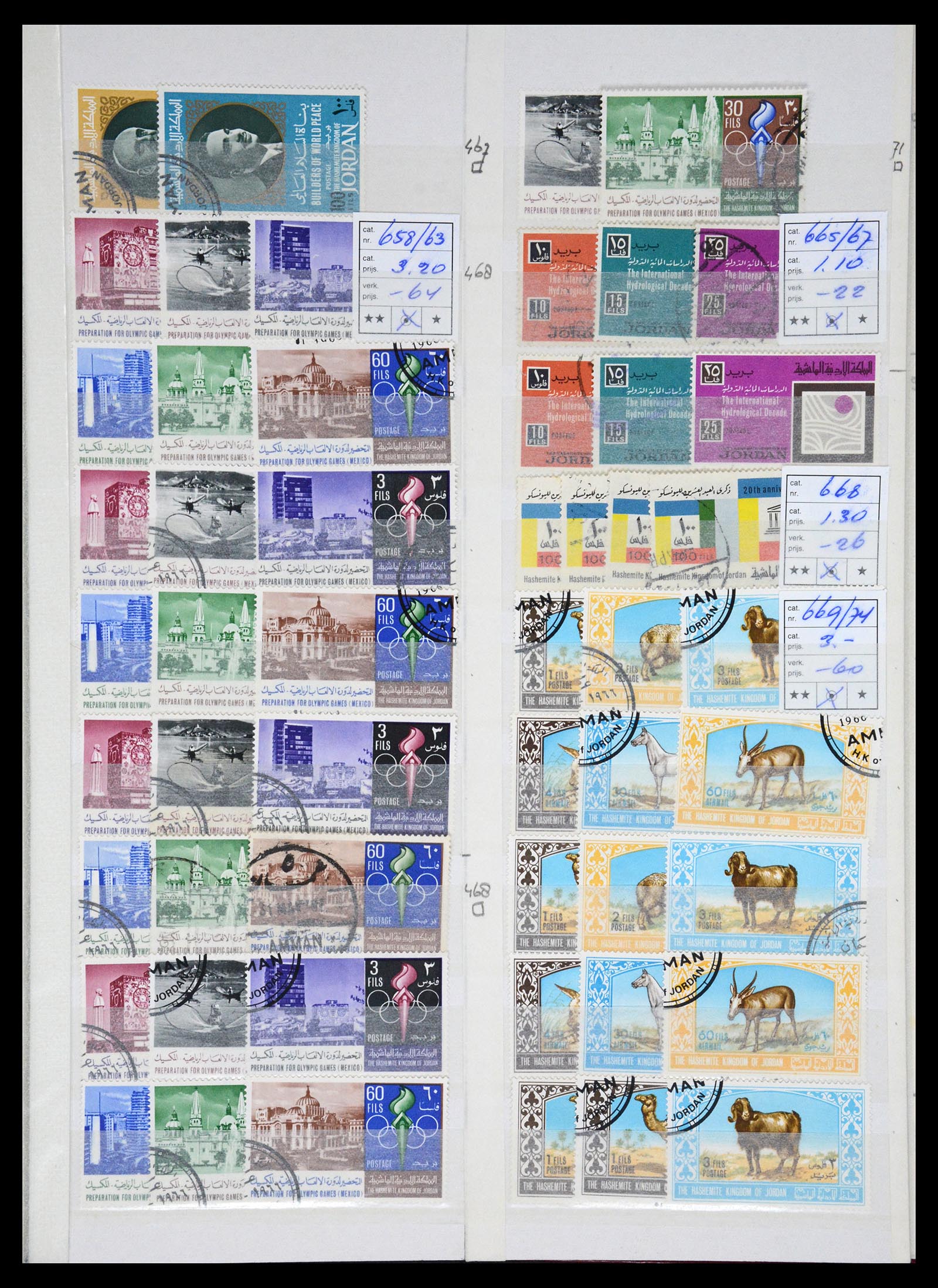 36468 035 - Postzegelverzameling 36468 Jordanië 1920-1998.