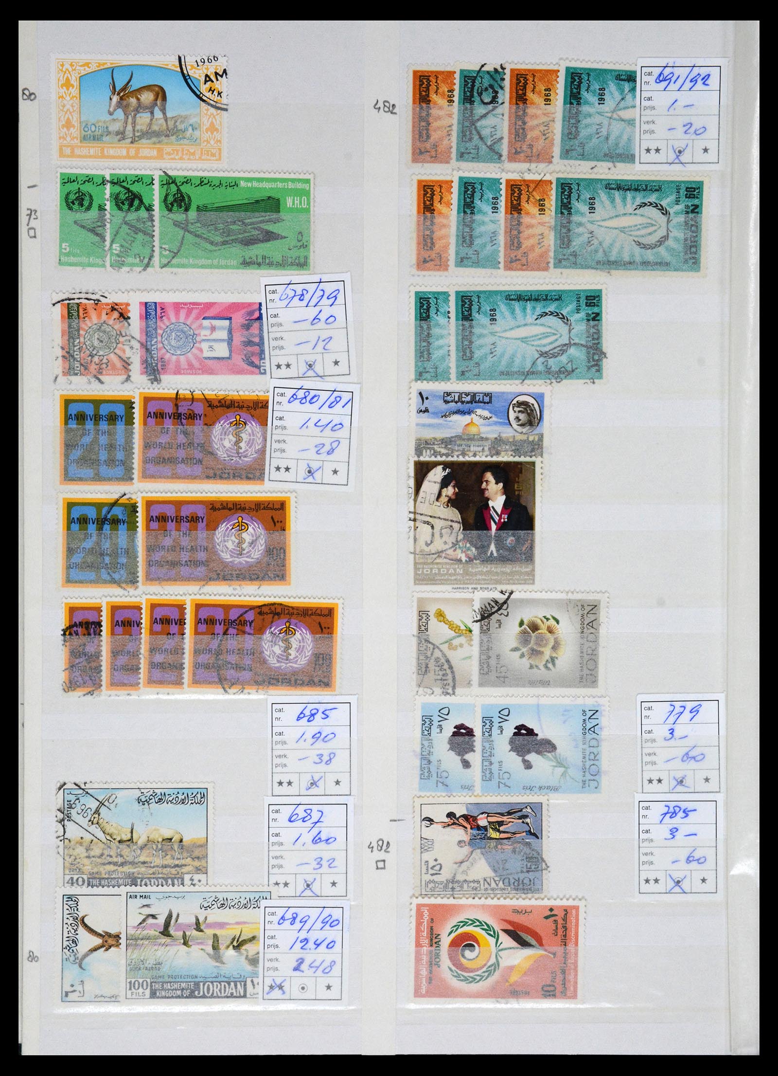 36468 036 - Postzegelverzameling 36468 Jordanië 1920-1998.