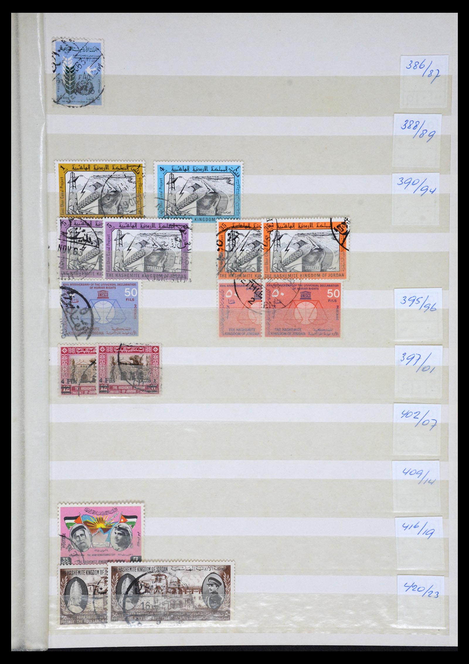 36468 069 - Postzegelverzameling 36468 Jordanië 1920-1998.