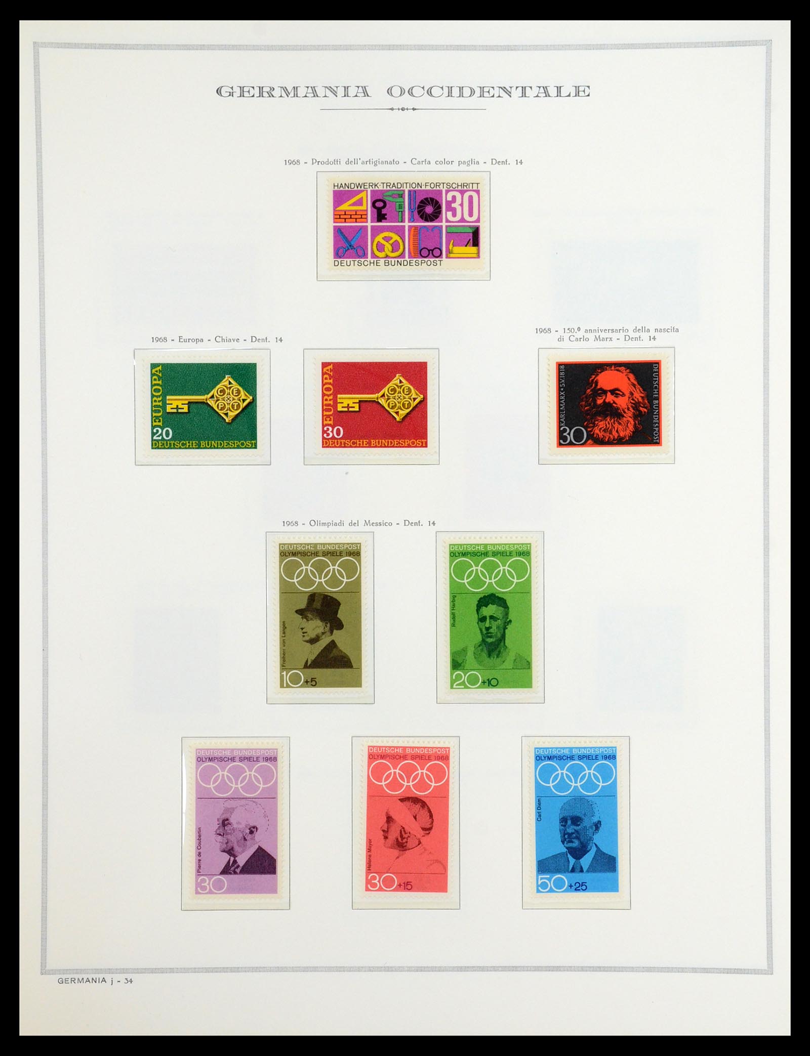 36470 037 - Stamp collection 36470 Bundespost 1949-1969.