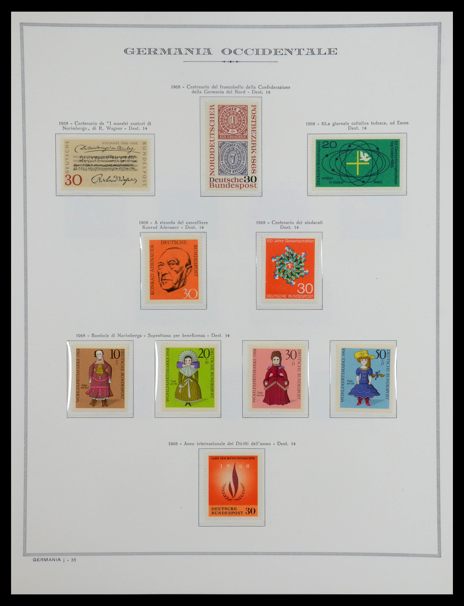 36470 038 - Postzegelverzameling 36470 Bundespost 1949-1969.