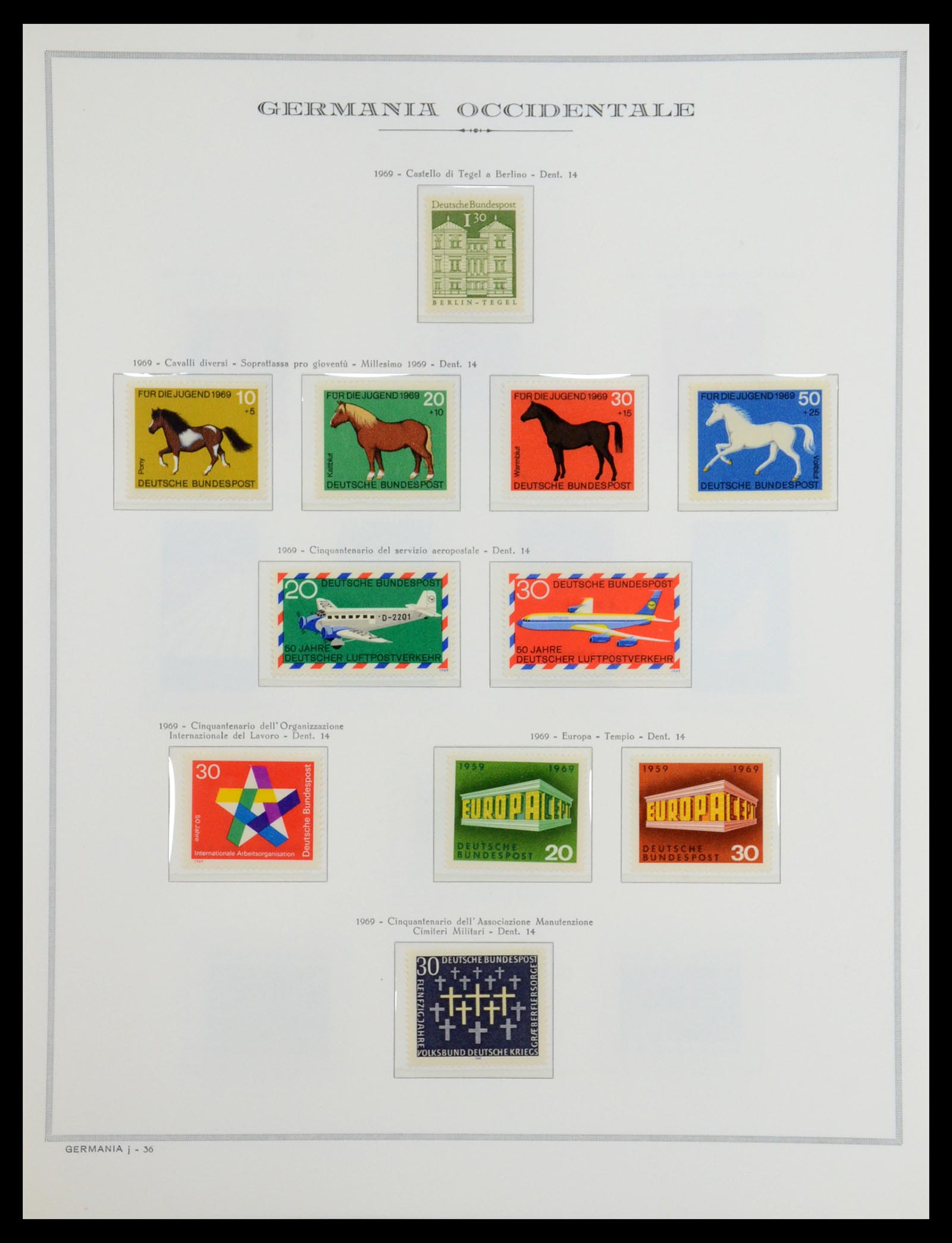 36470 039 - Postzegelverzameling 36470 Bundespost 1949-1969.