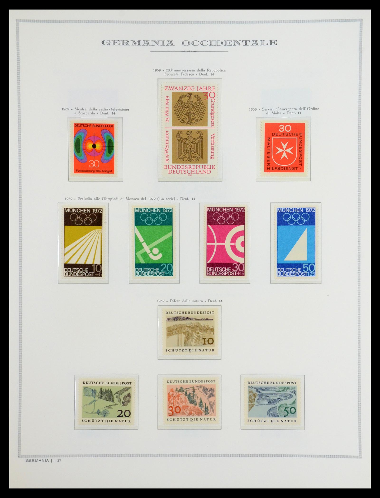 36470 040 - Postzegelverzameling 36470 Bundespost 1949-1969.