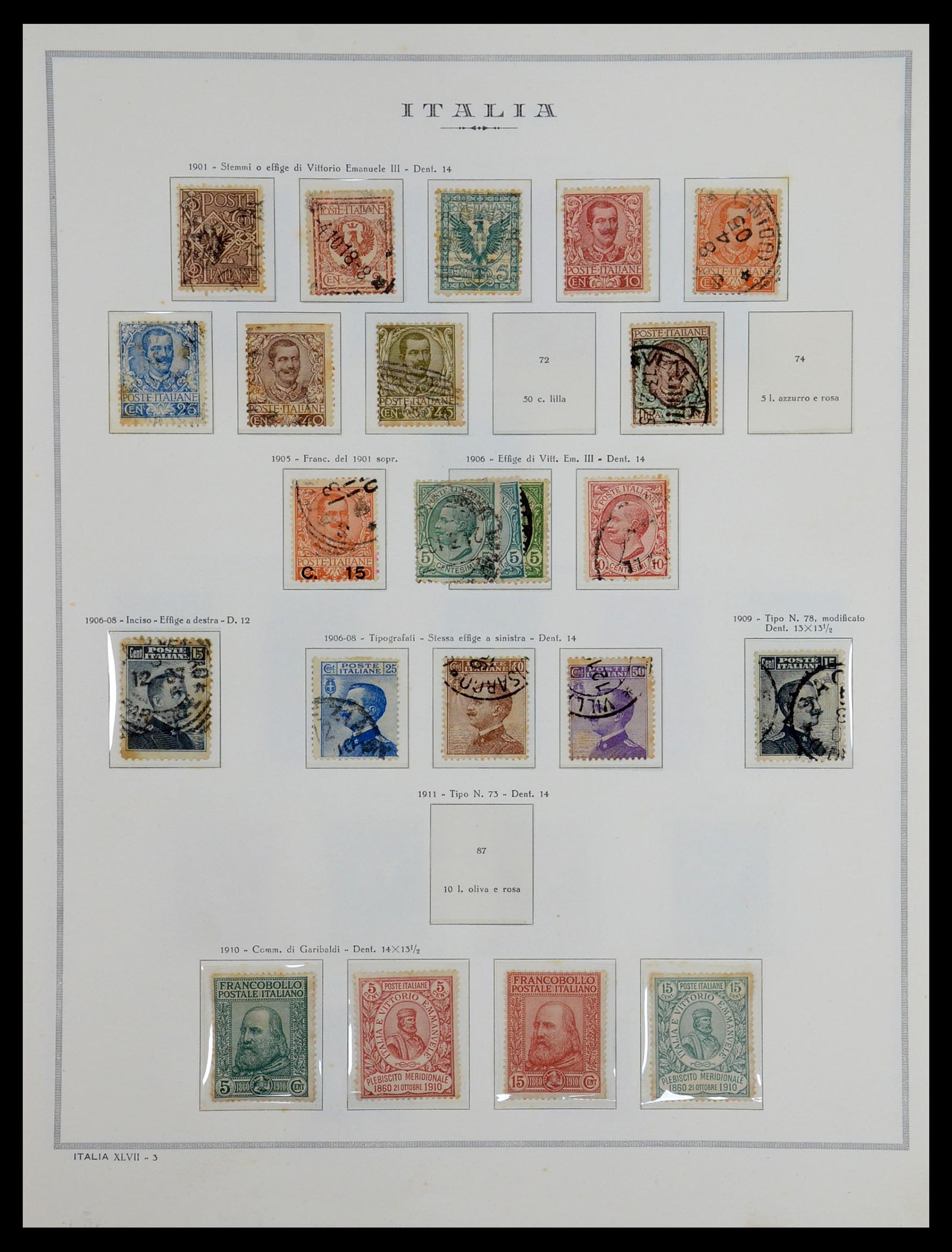 36471 004 - Postzegelverzameling 36471 Italië 1861-1976.