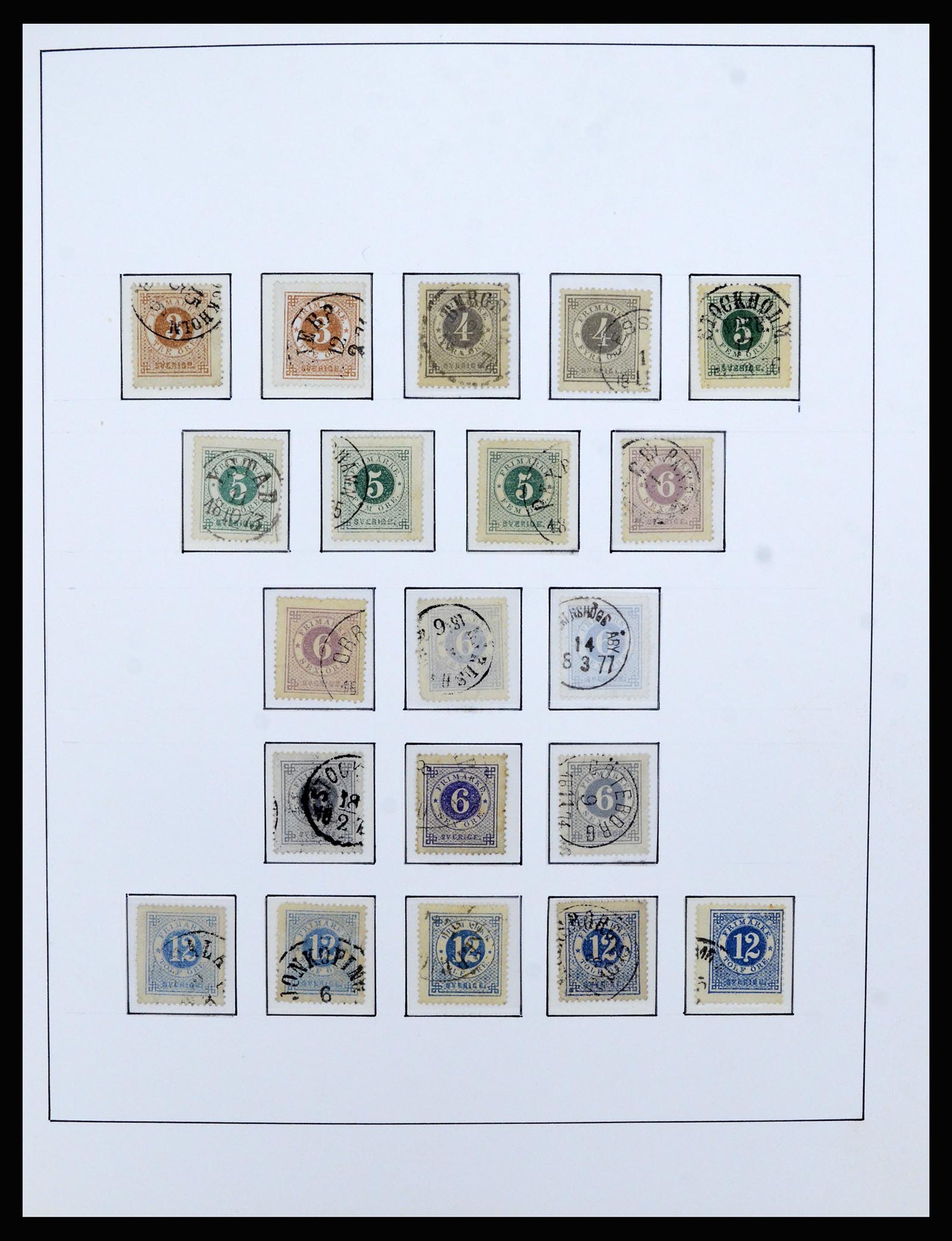 36482 006 - Postzegelverzameling 36482 Zweden 1855-1975.