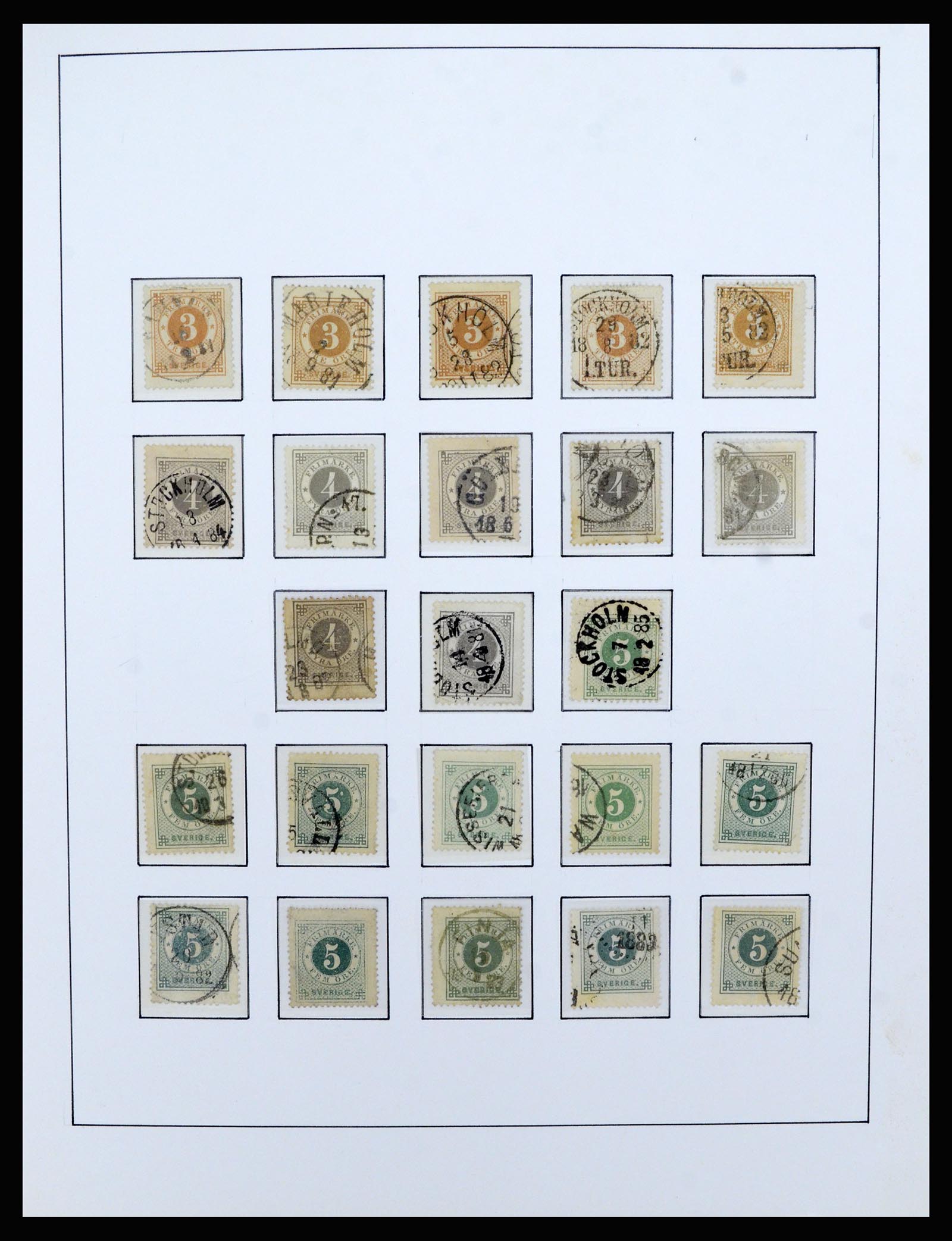 36482 008 - Postzegelverzameling 36482 Zweden 1855-1975.