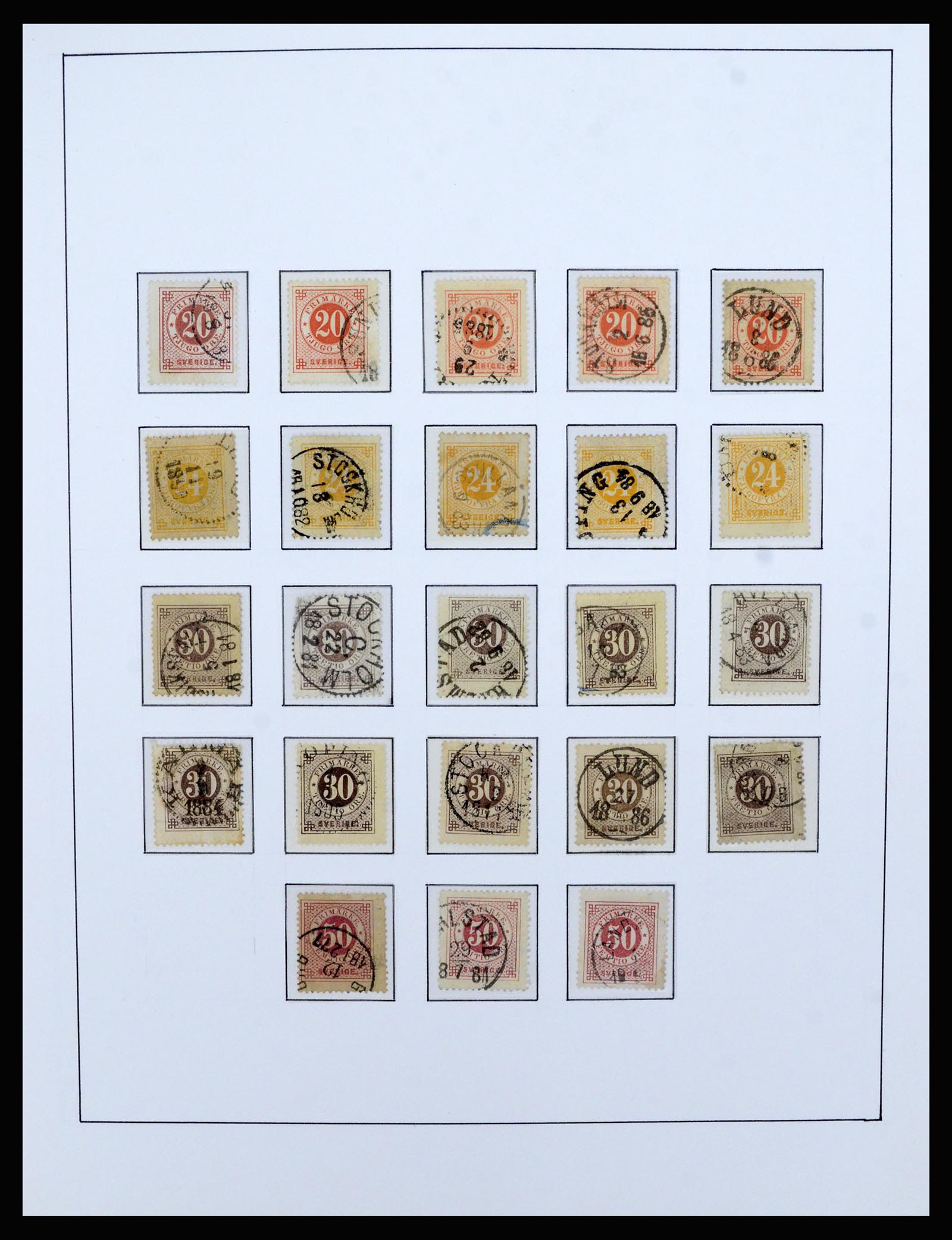 36482 010 - Postzegelverzameling 36482 Zweden 1855-1975.