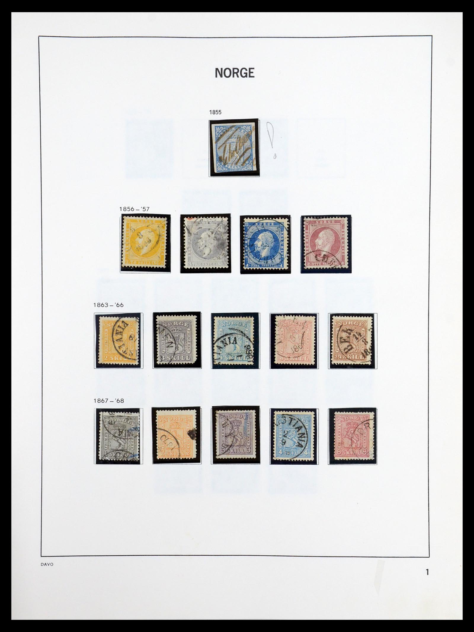 36484 002 - Postzegelverzameling 36484 Noorwegen 1855-2004.