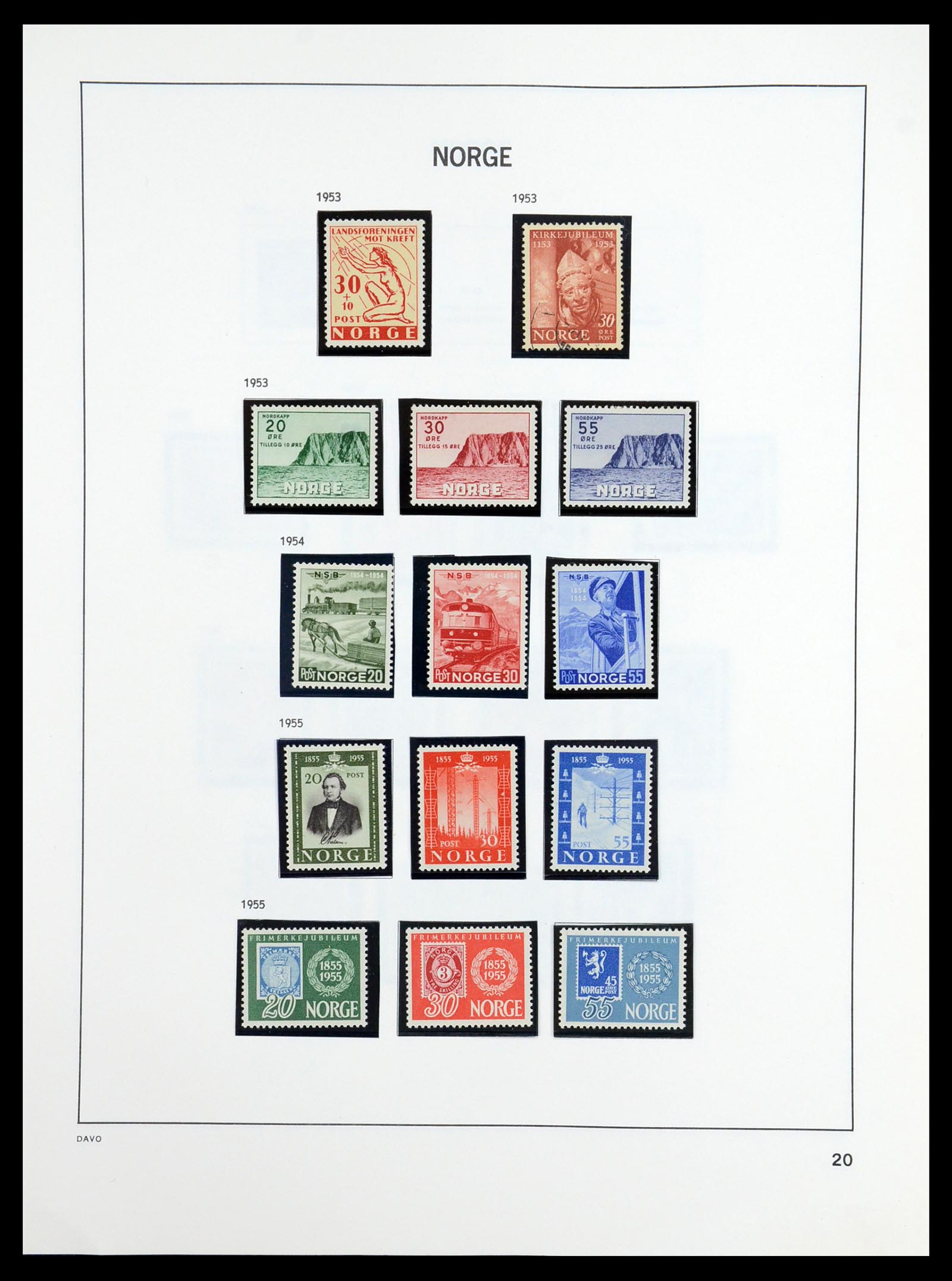 36484 021 - Postzegelverzameling 36484 Noorwegen 1855-2004.