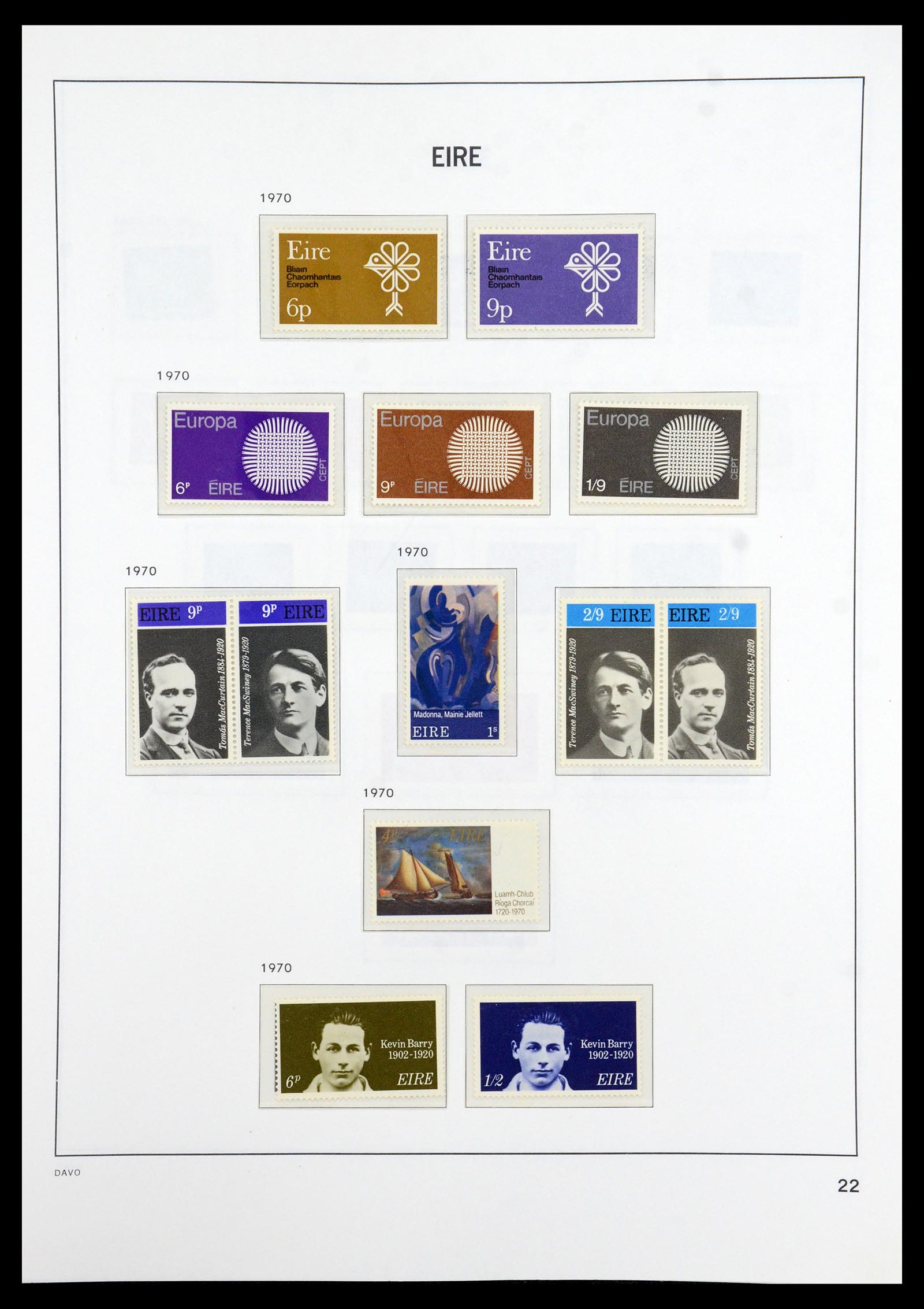 36493 022 - Postzegelverzameling 36493 Ierland 1922-2007.