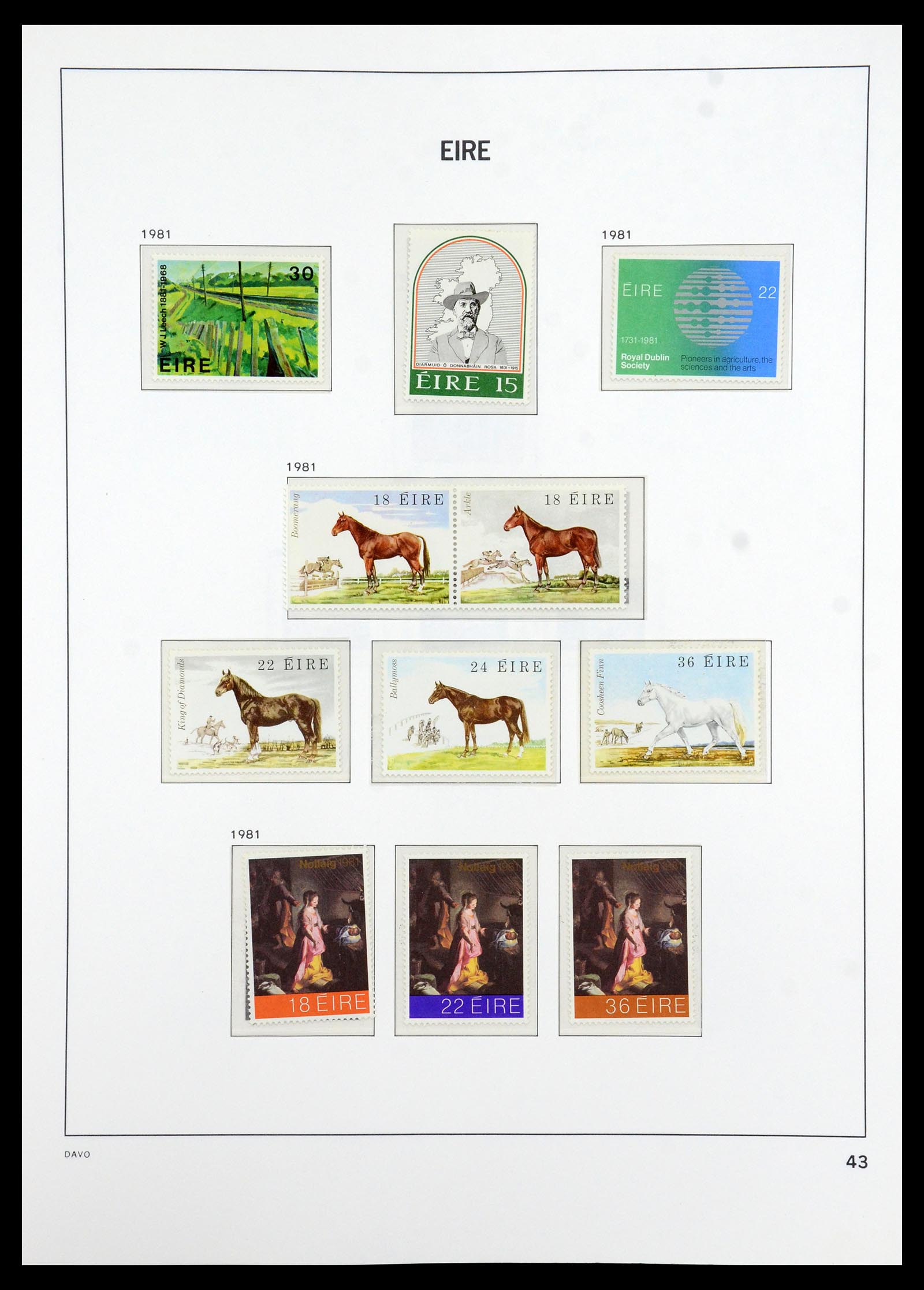 36493 043 - Postzegelverzameling 36493 Ierland 1922-2007.