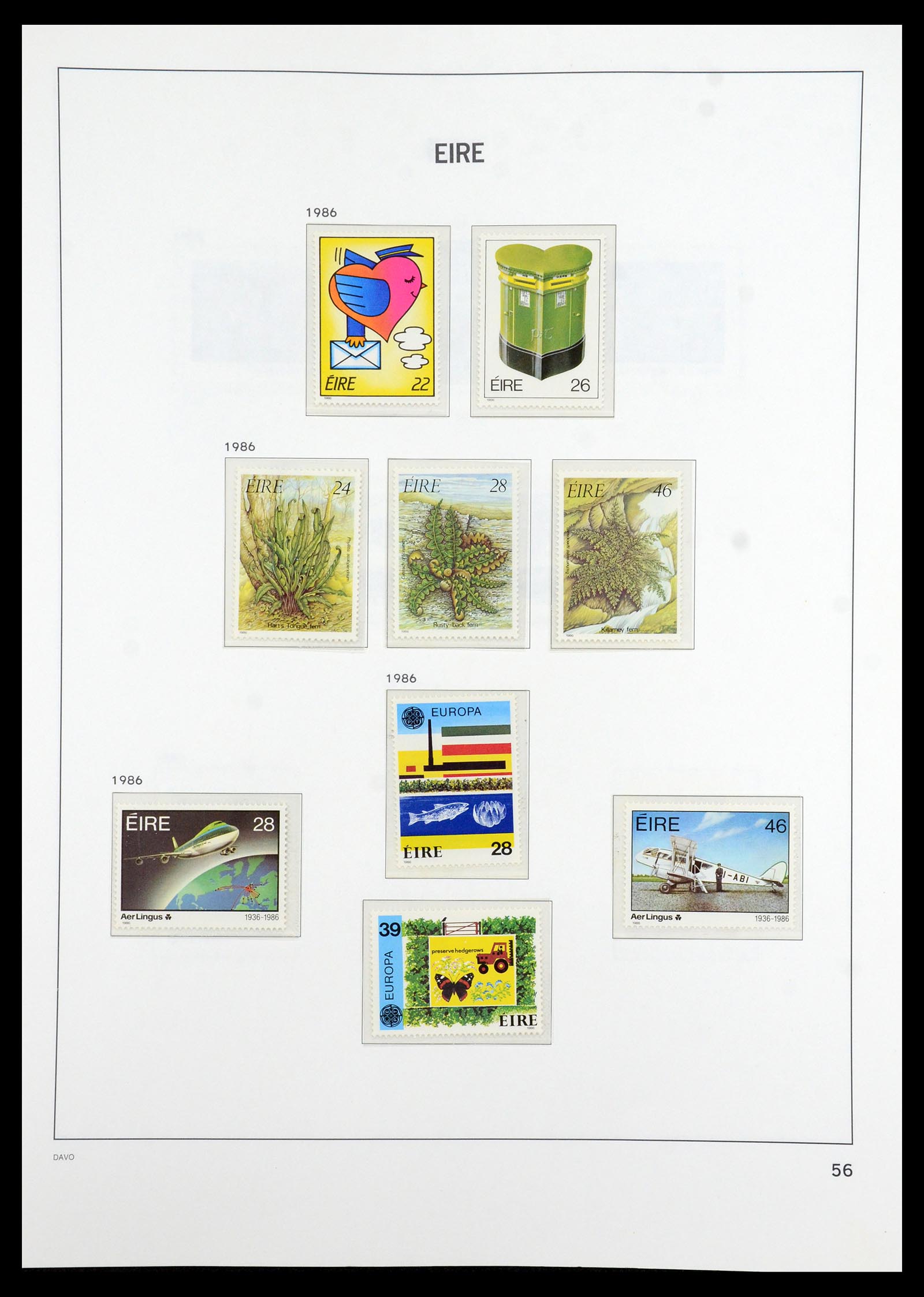 36493 056 - Postzegelverzameling 36493 Ierland 1922-2007.