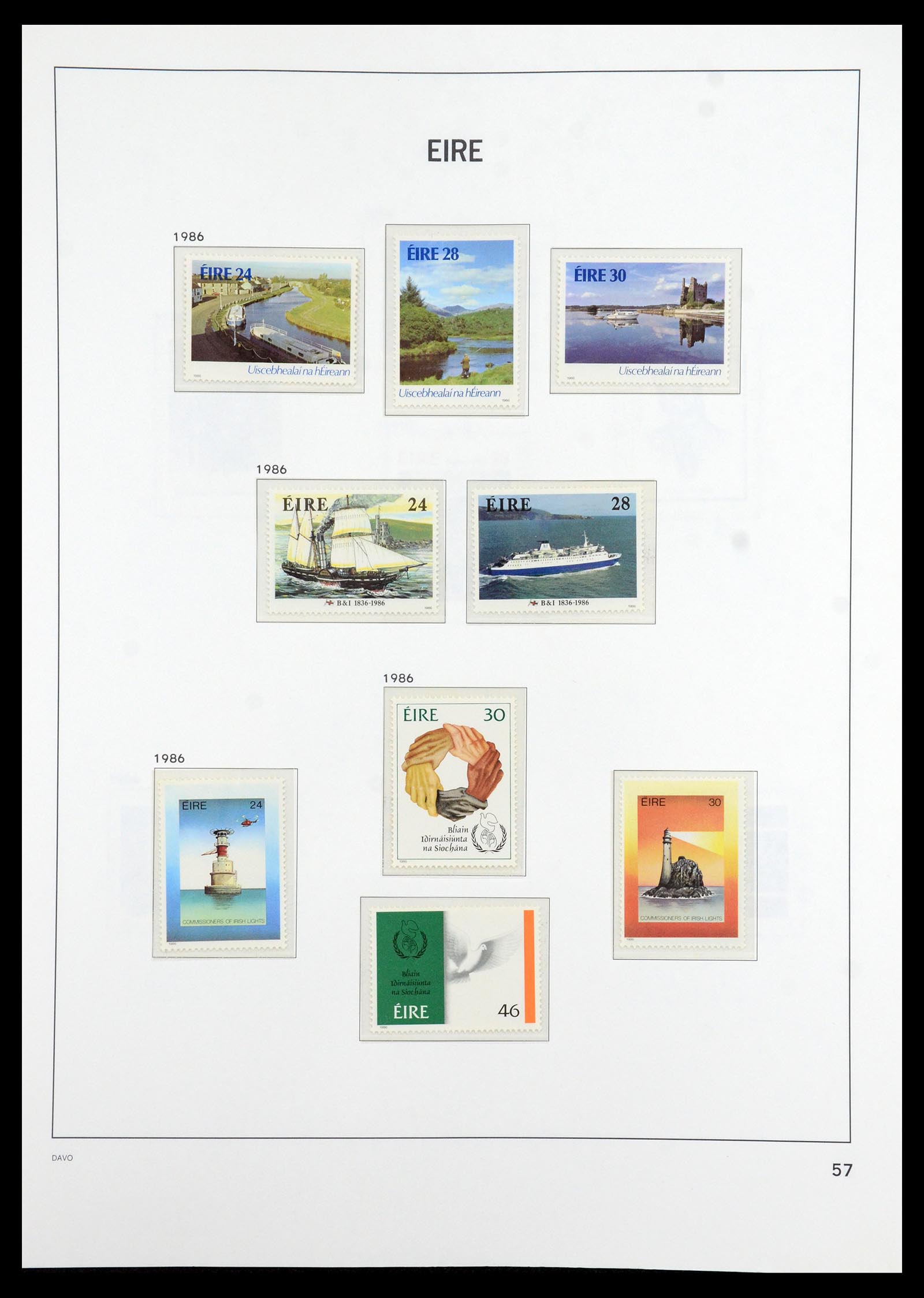 36493 057 - Postzegelverzameling 36493 Ierland 1922-2007.