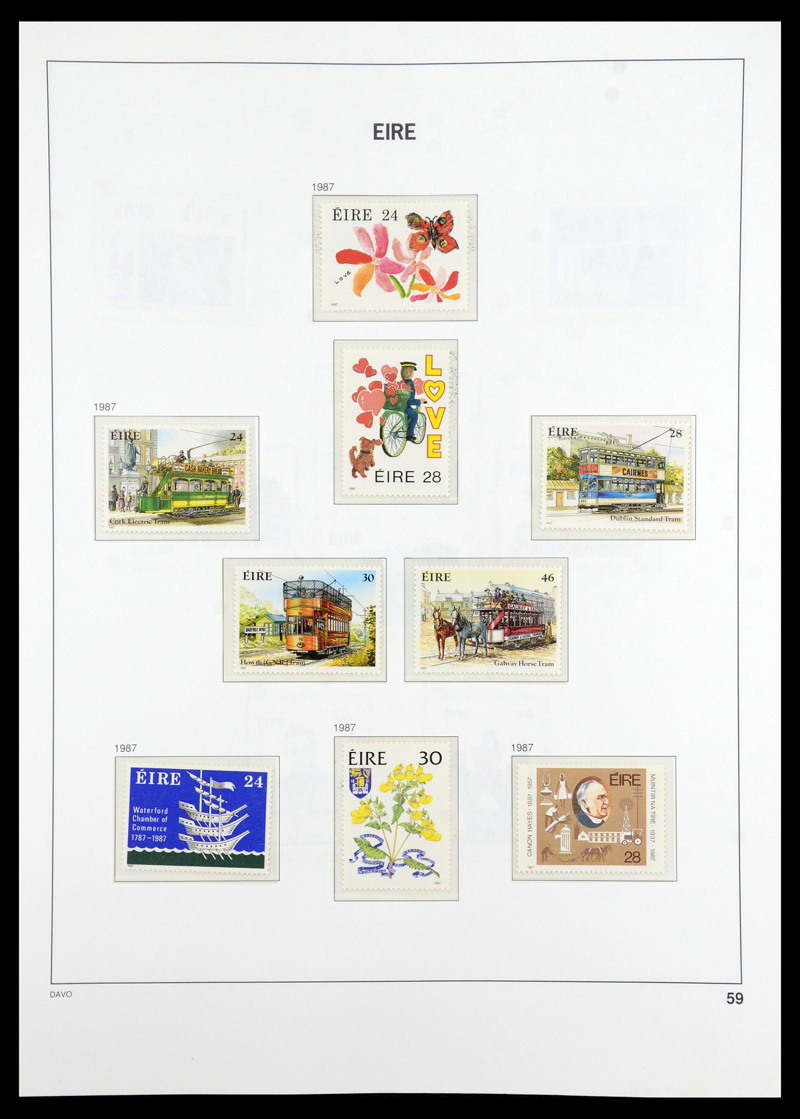 36493 059 - Postzegelverzameling 36493 Ierland 1922-2007.