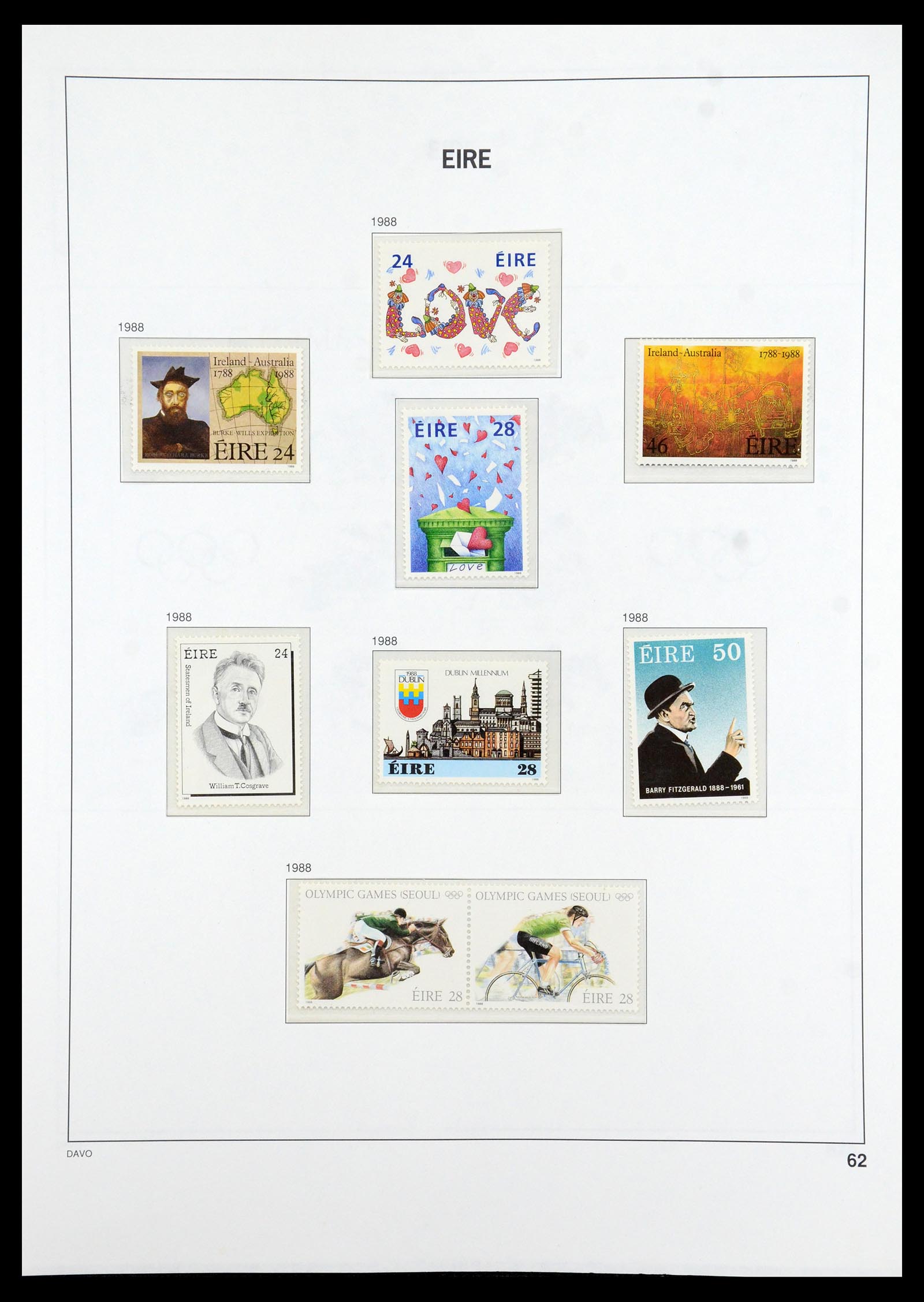 36493 062 - Postzegelverzameling 36493 Ierland 1922-2007.