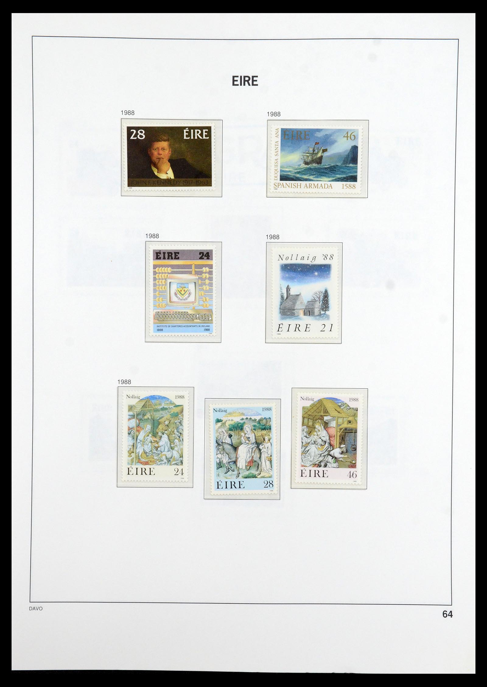36493 064 - Postzegelverzameling 36493 Ierland 1922-2007.