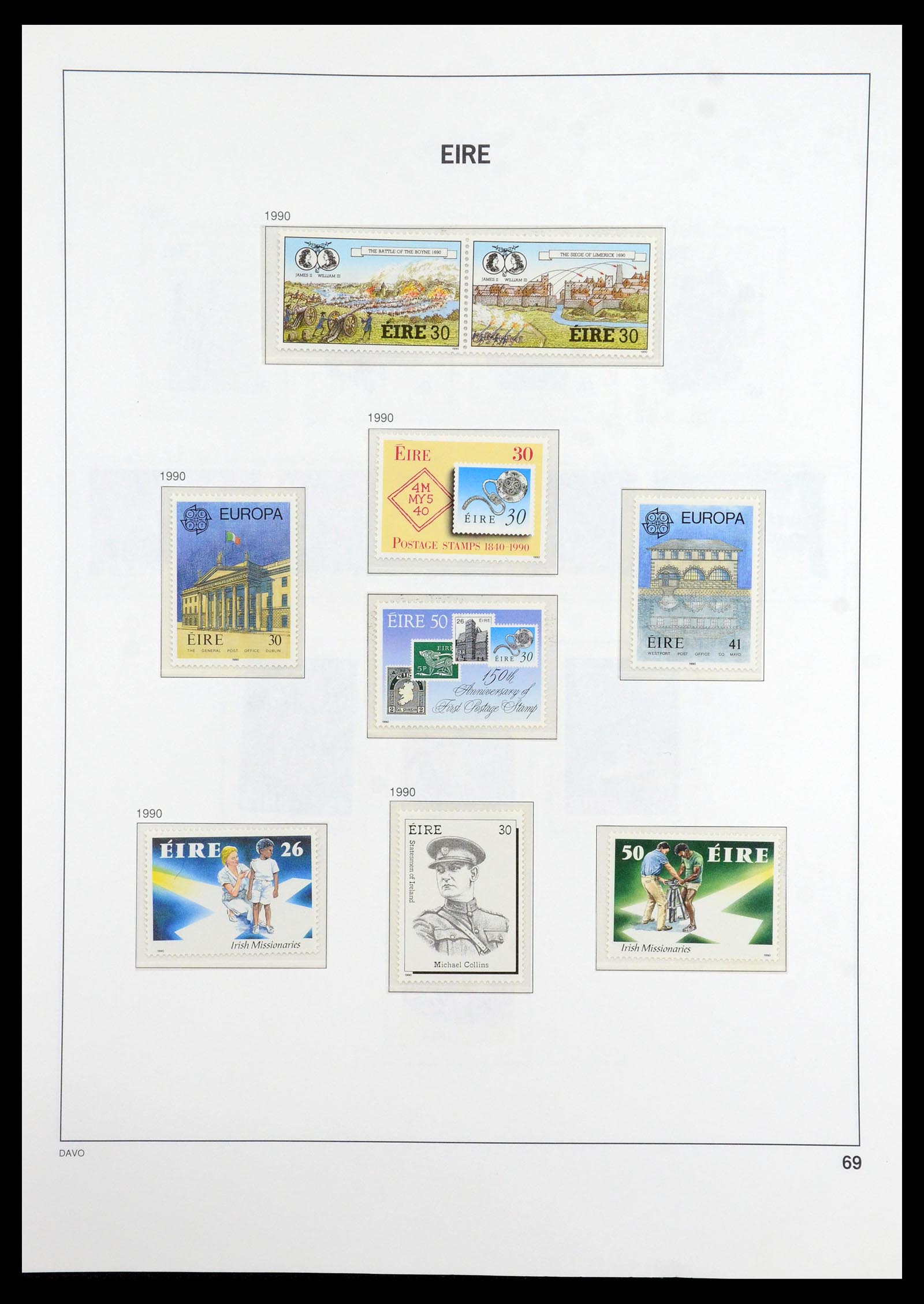 36493 070 - Postzegelverzameling 36493 Ierland 1922-2007.