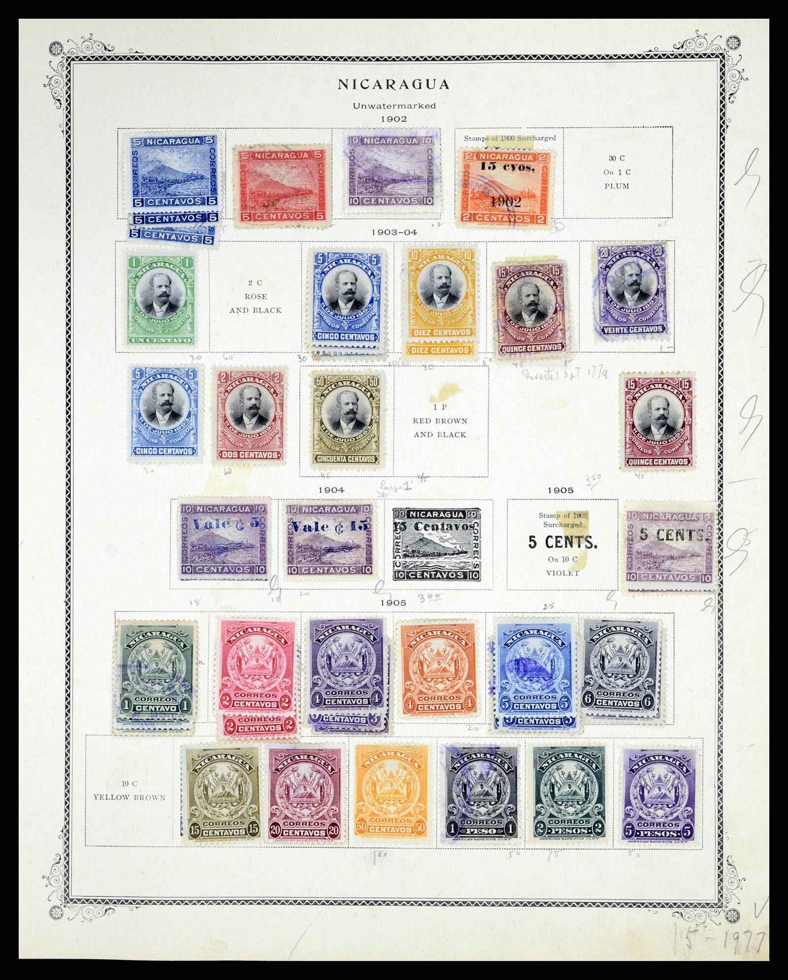 36494 002 - Stamp collection 36494 Nicaragua 1902-1945.