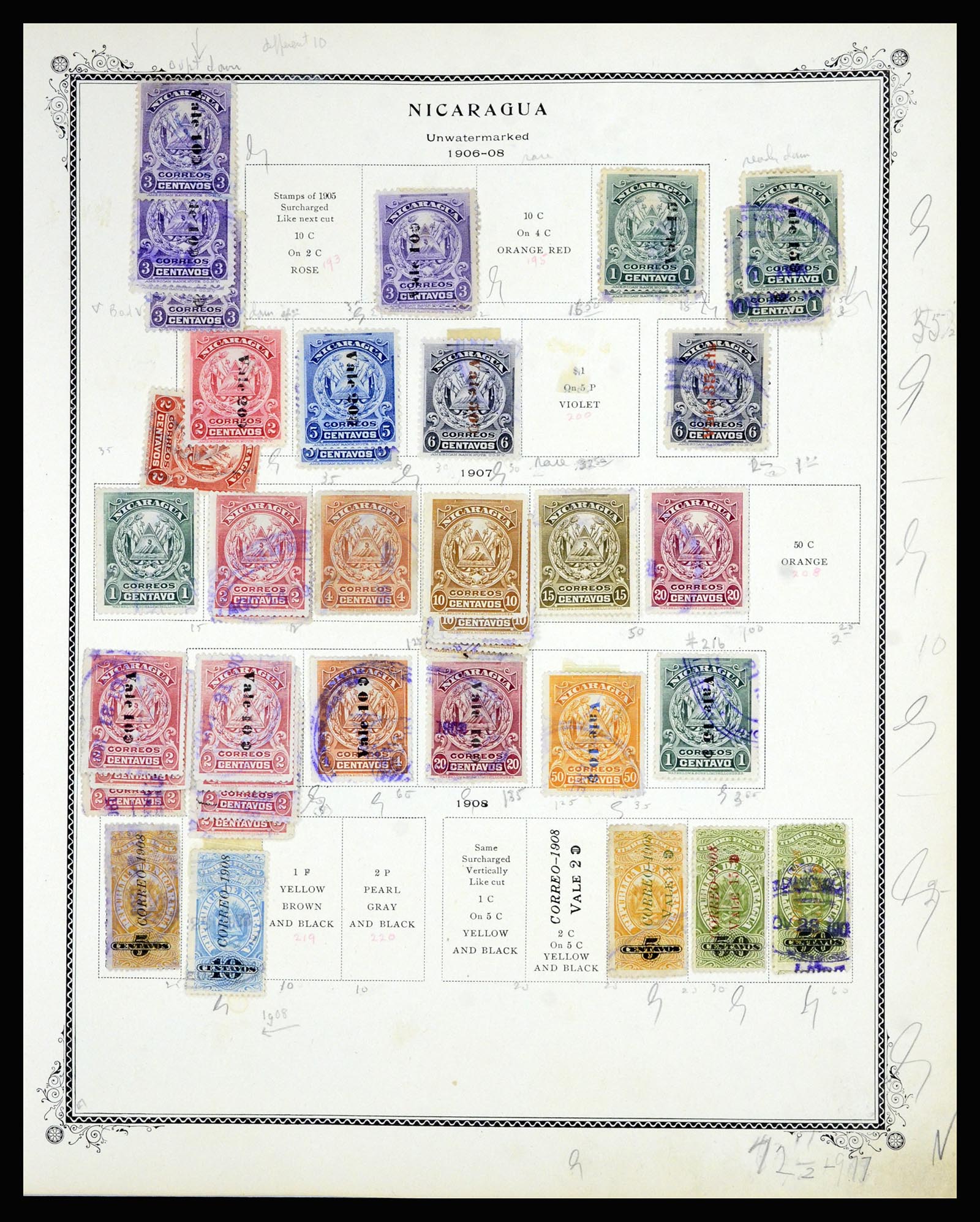 36494 016 - Stamp collection 36494 Nicaragua 1902-1945.