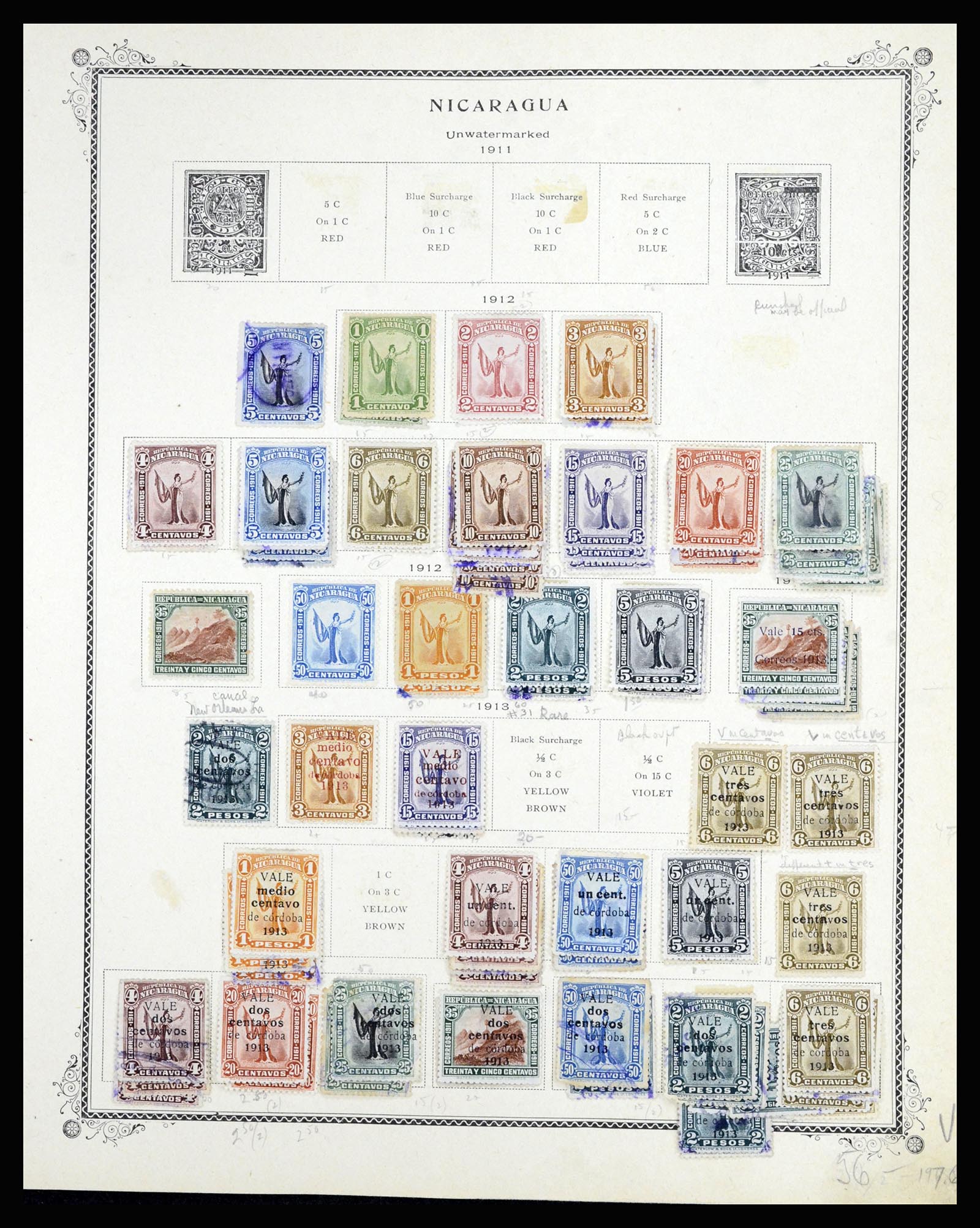 36494 018 - Stamp collection 36494 Nicaragua 1902-1945.