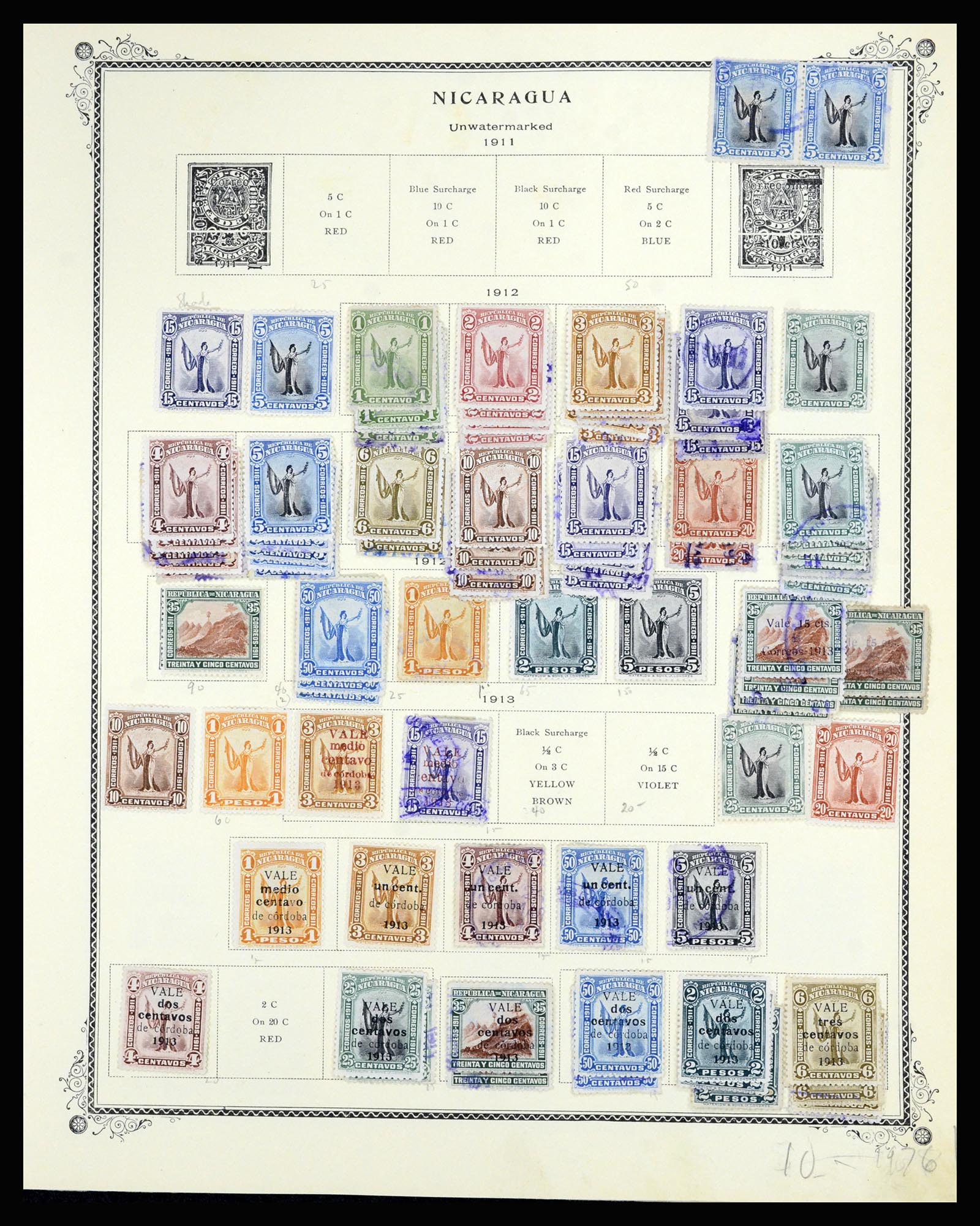 36494 020 - Stamp collection 36494 Nicaragua 1902-1945.