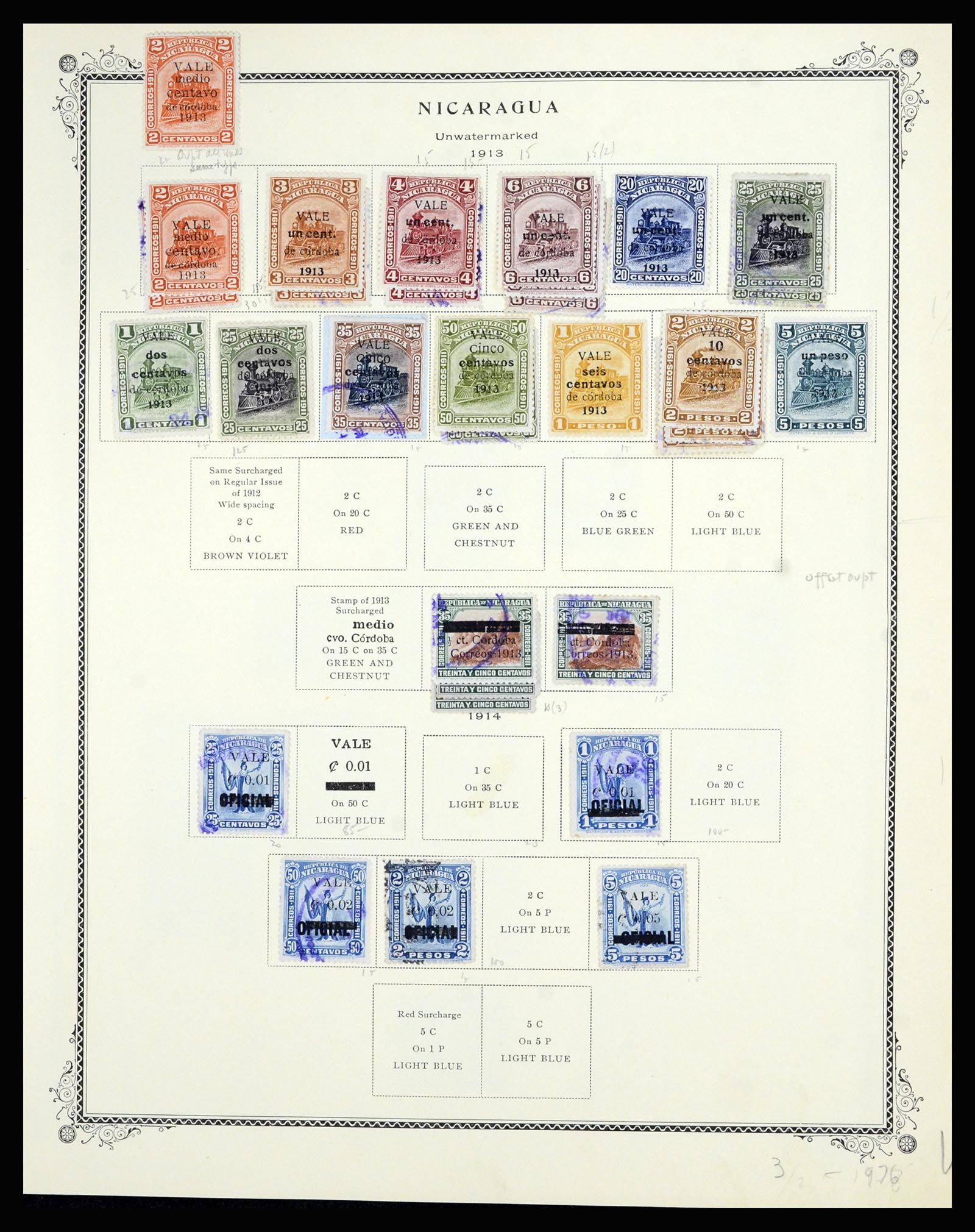 36494 026 - Postzegelverzameling 36494 Nicaragua 1902-1945.