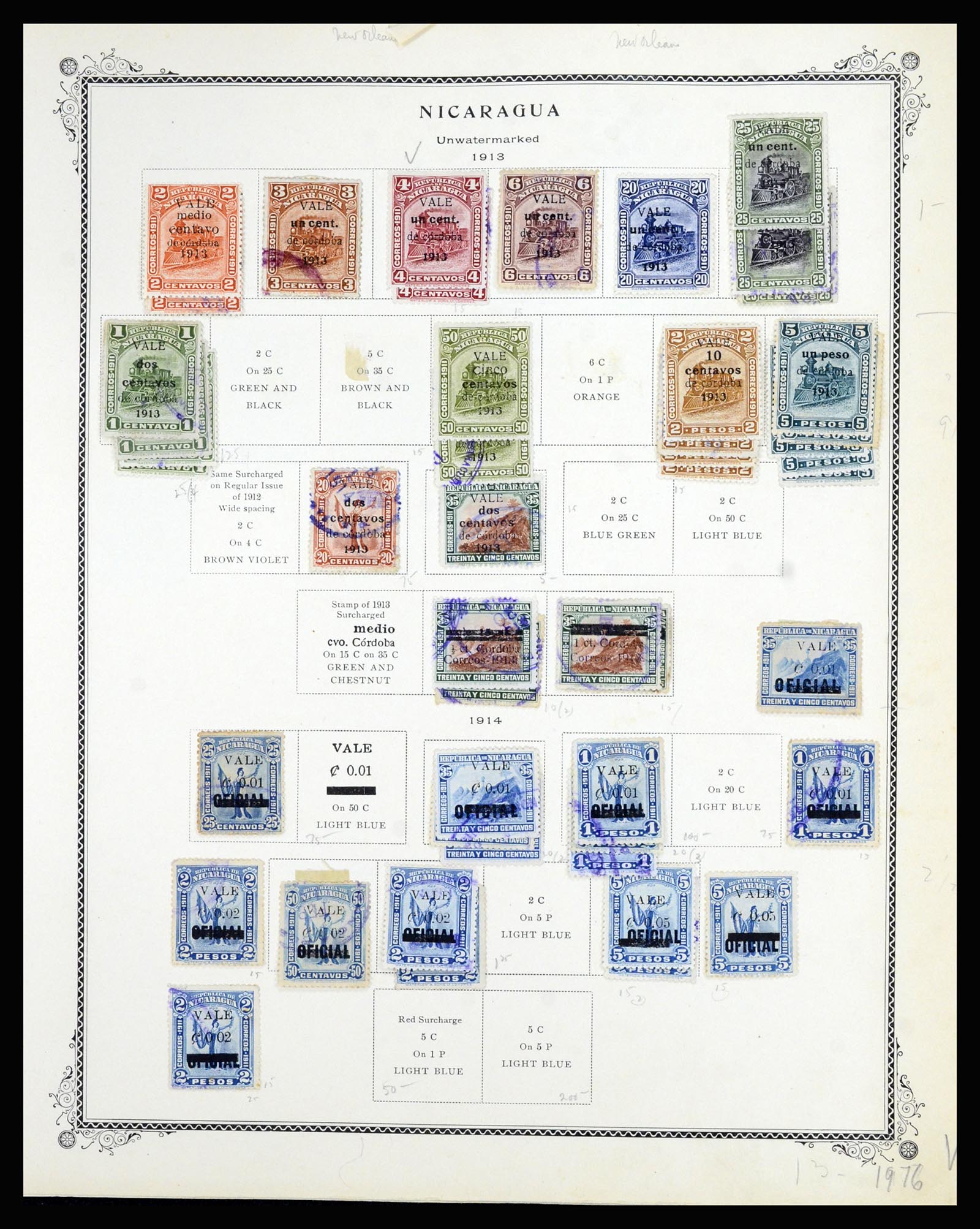36494 029 - Postzegelverzameling 36494 Nicaragua 1902-1945.