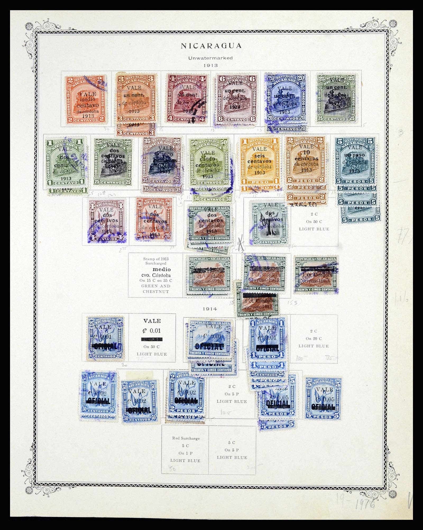 36494 031 - Postzegelverzameling 36494 Nicaragua 1902-1945.