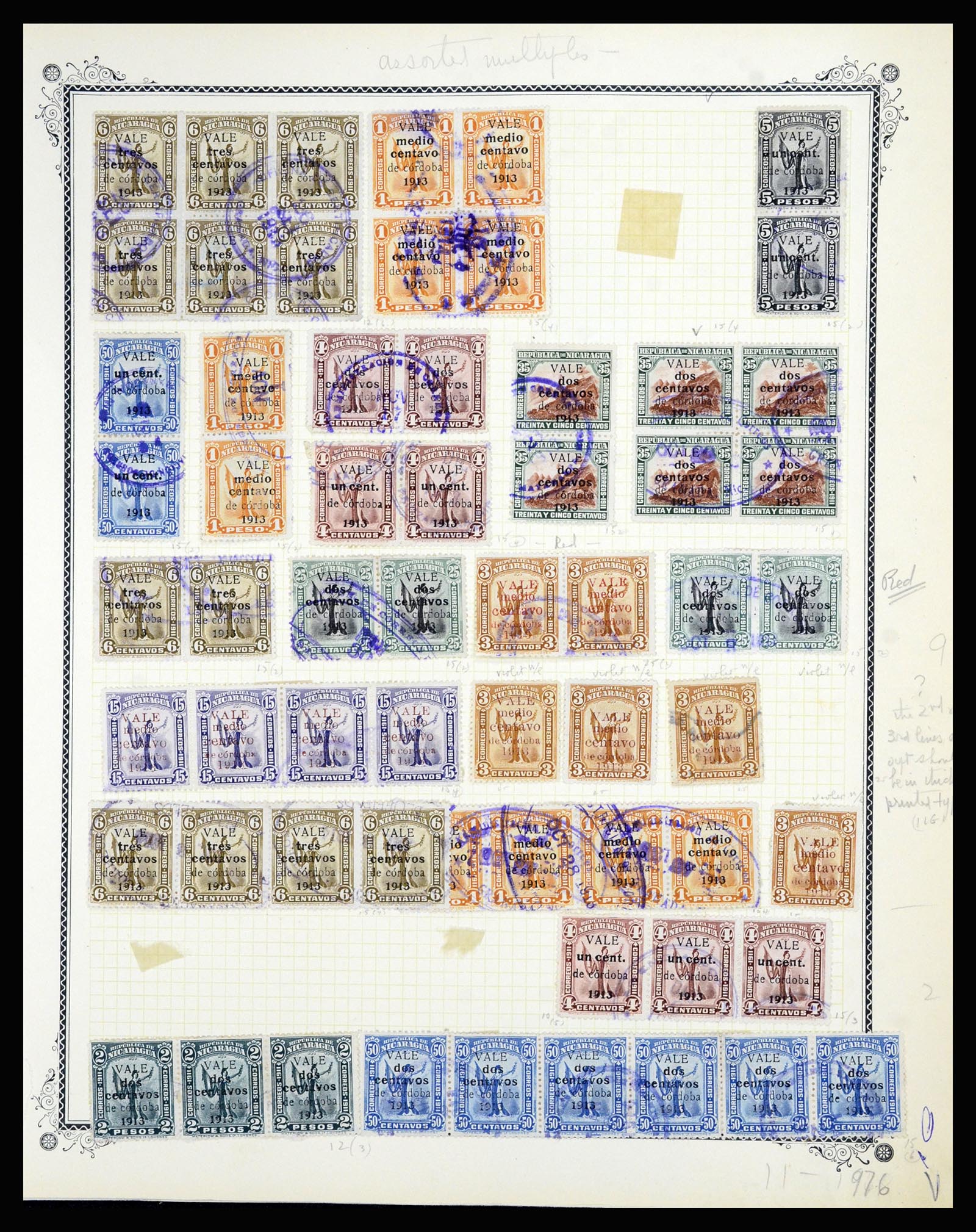 36494 037 - Postzegelverzameling 36494 Nicaragua 1902-1945.