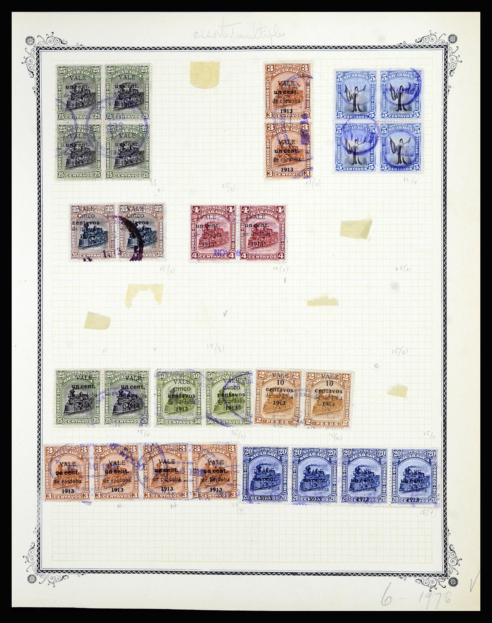 36494 039 - Postzegelverzameling 36494 Nicaragua 1902-1945.