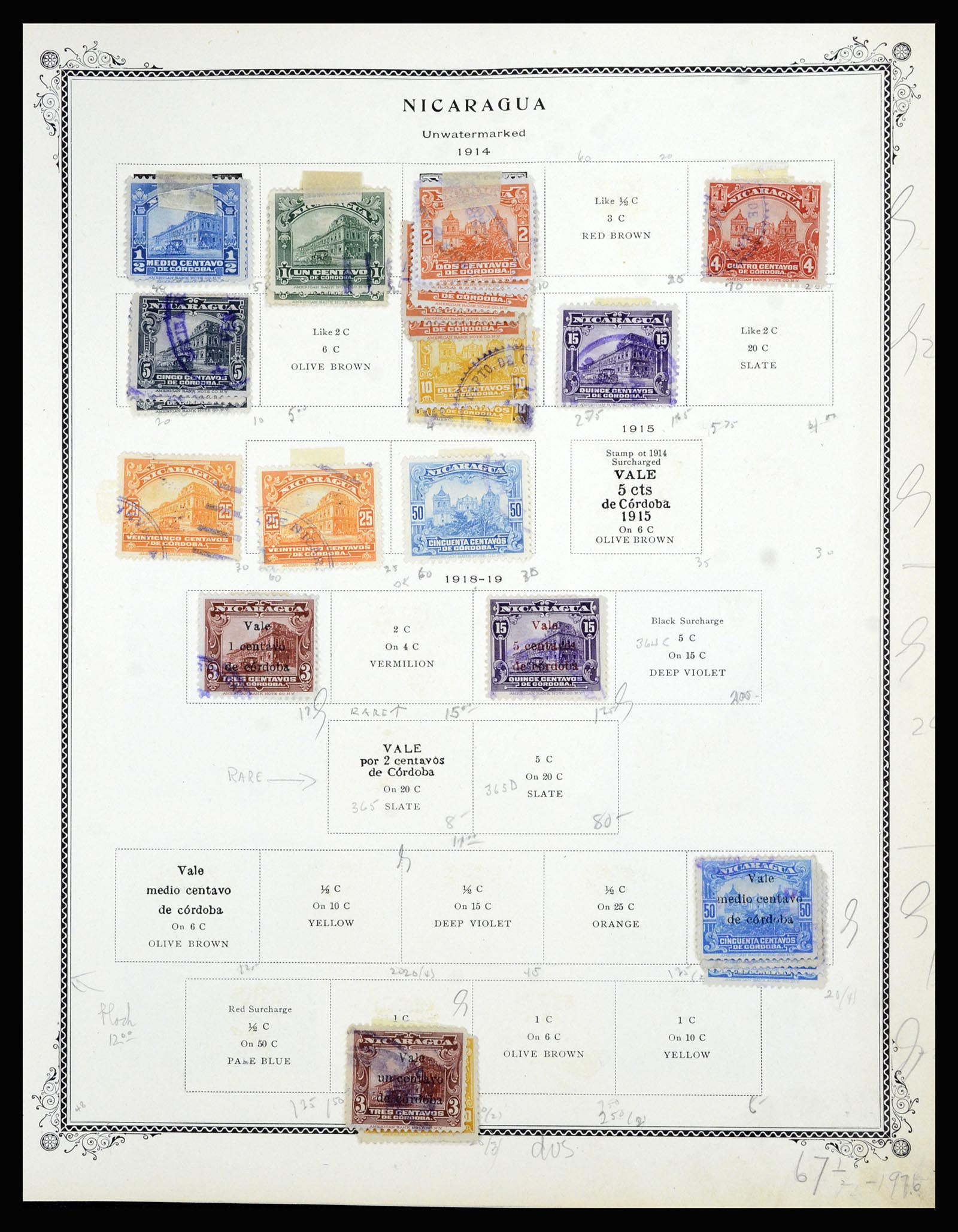 36494 046 - Postzegelverzameling 36494 Nicaragua 1902-1945.