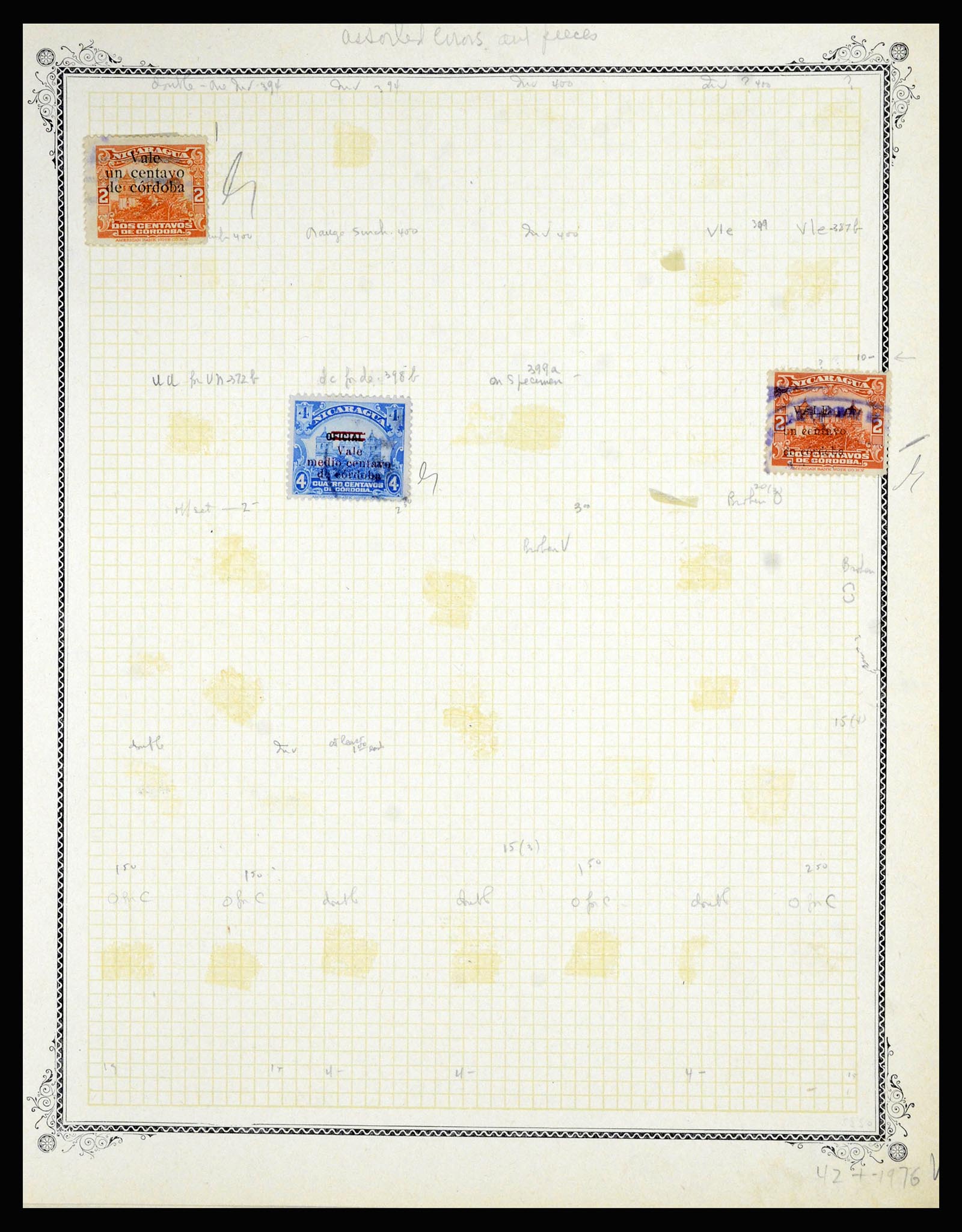 36494 048 - Postzegelverzameling 36494 Nicaragua 1902-1945.