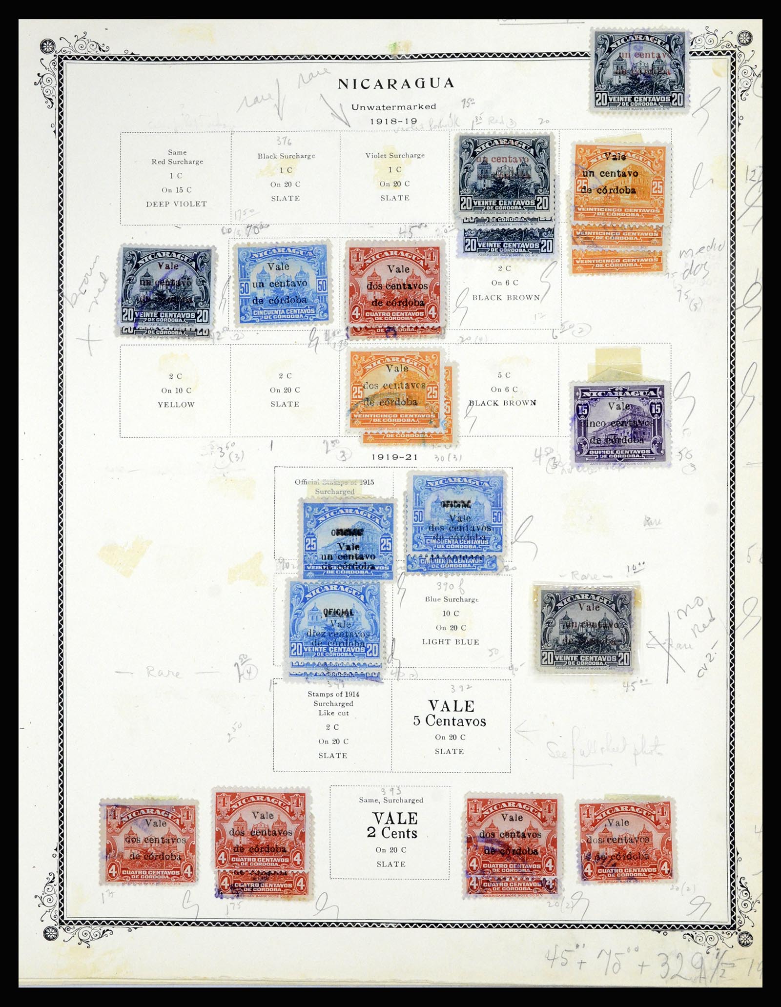 36494 053 - Postzegelverzameling 36494 Nicaragua 1902-1945.