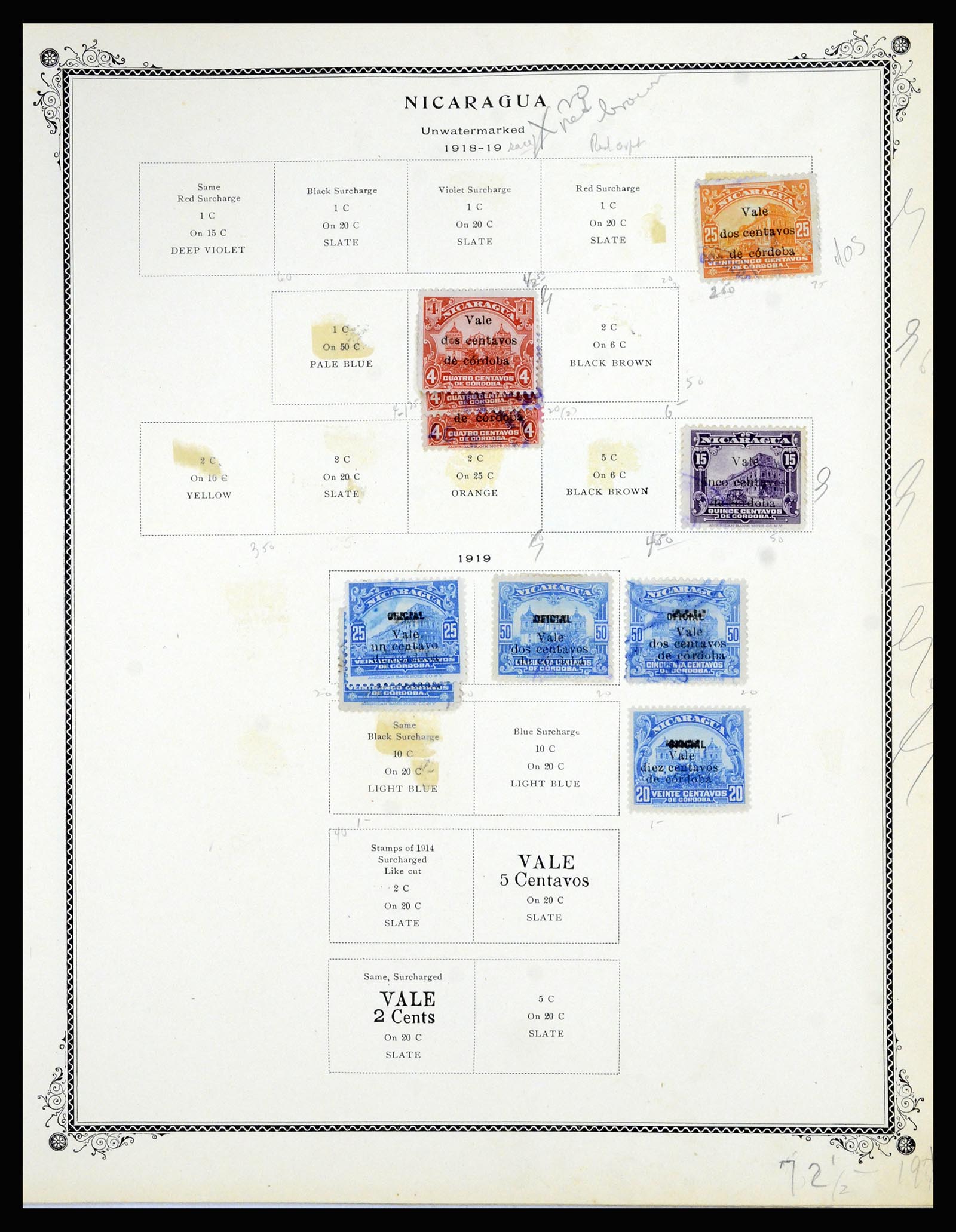 36494 056 - Postzegelverzameling 36494 Nicaragua 1902-1945.
