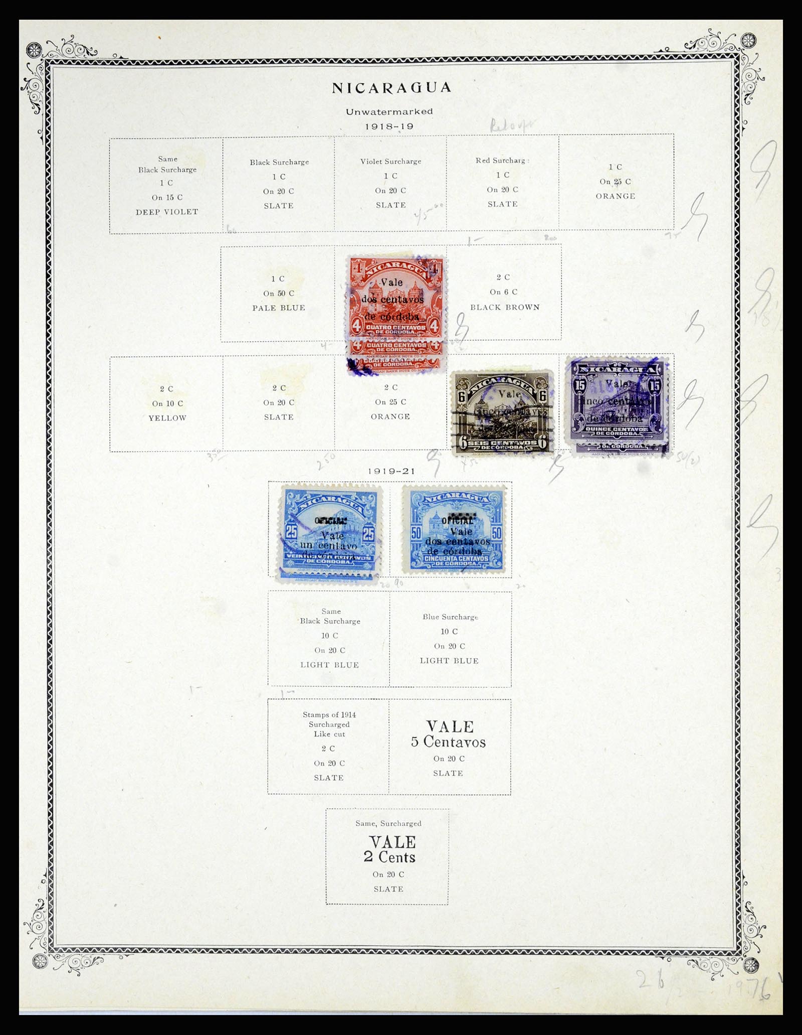 36494 057 - Postzegelverzameling 36494 Nicaragua 1902-1945.
