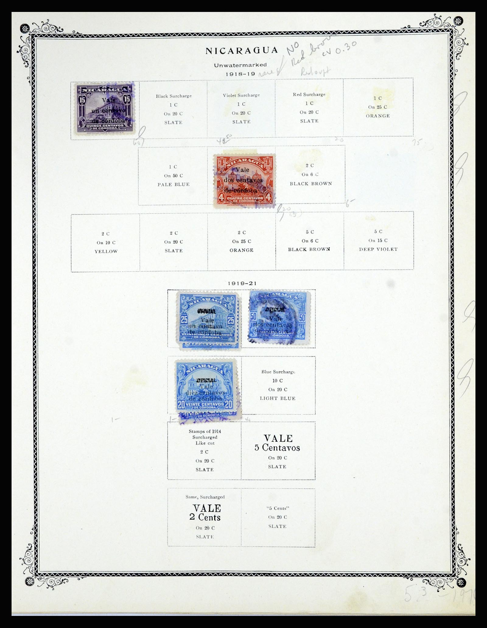 36494 058 - Postzegelverzameling 36494 Nicaragua 1902-1945.
