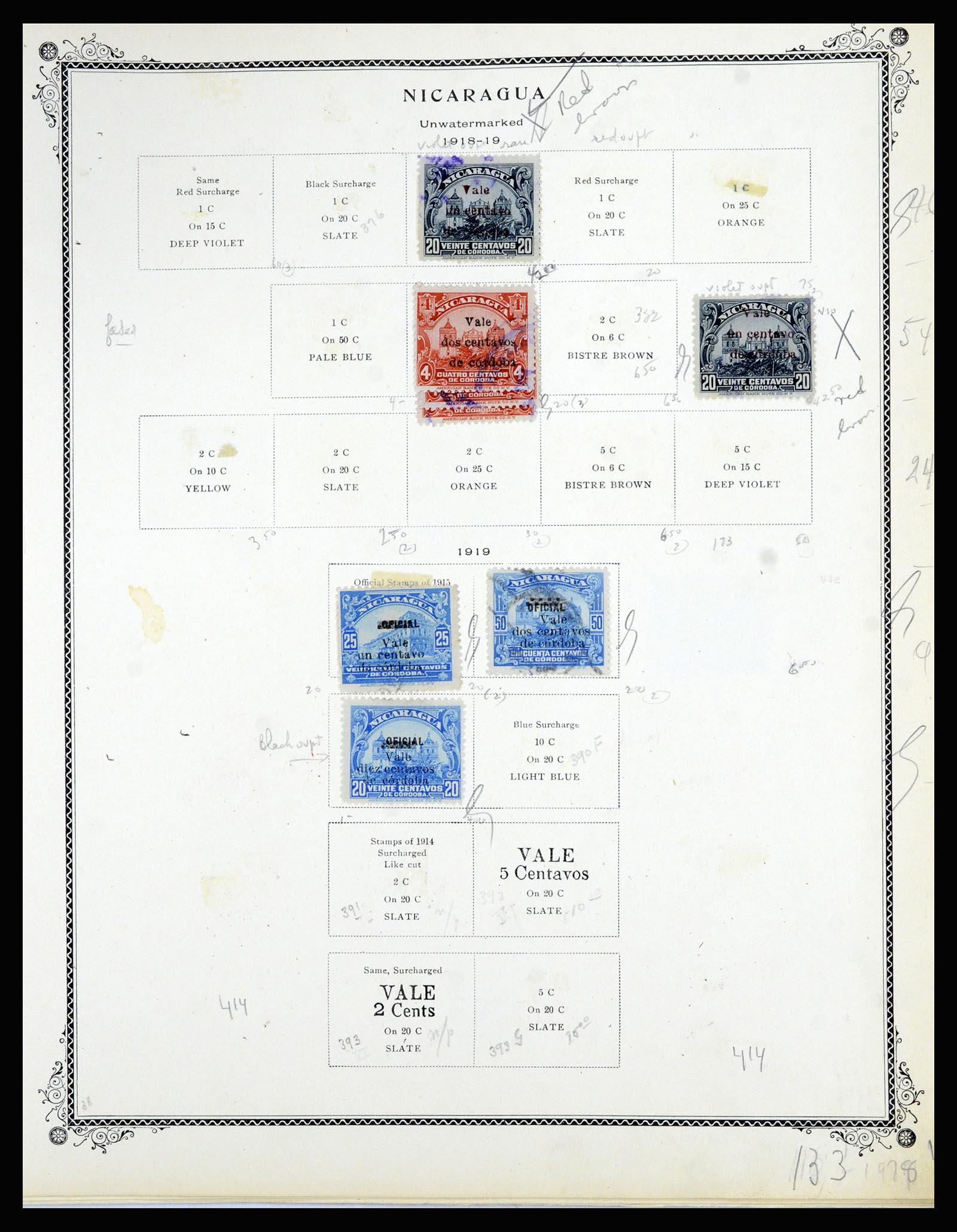 36494 059 - Postzegelverzameling 36494 Nicaragua 1902-1945.