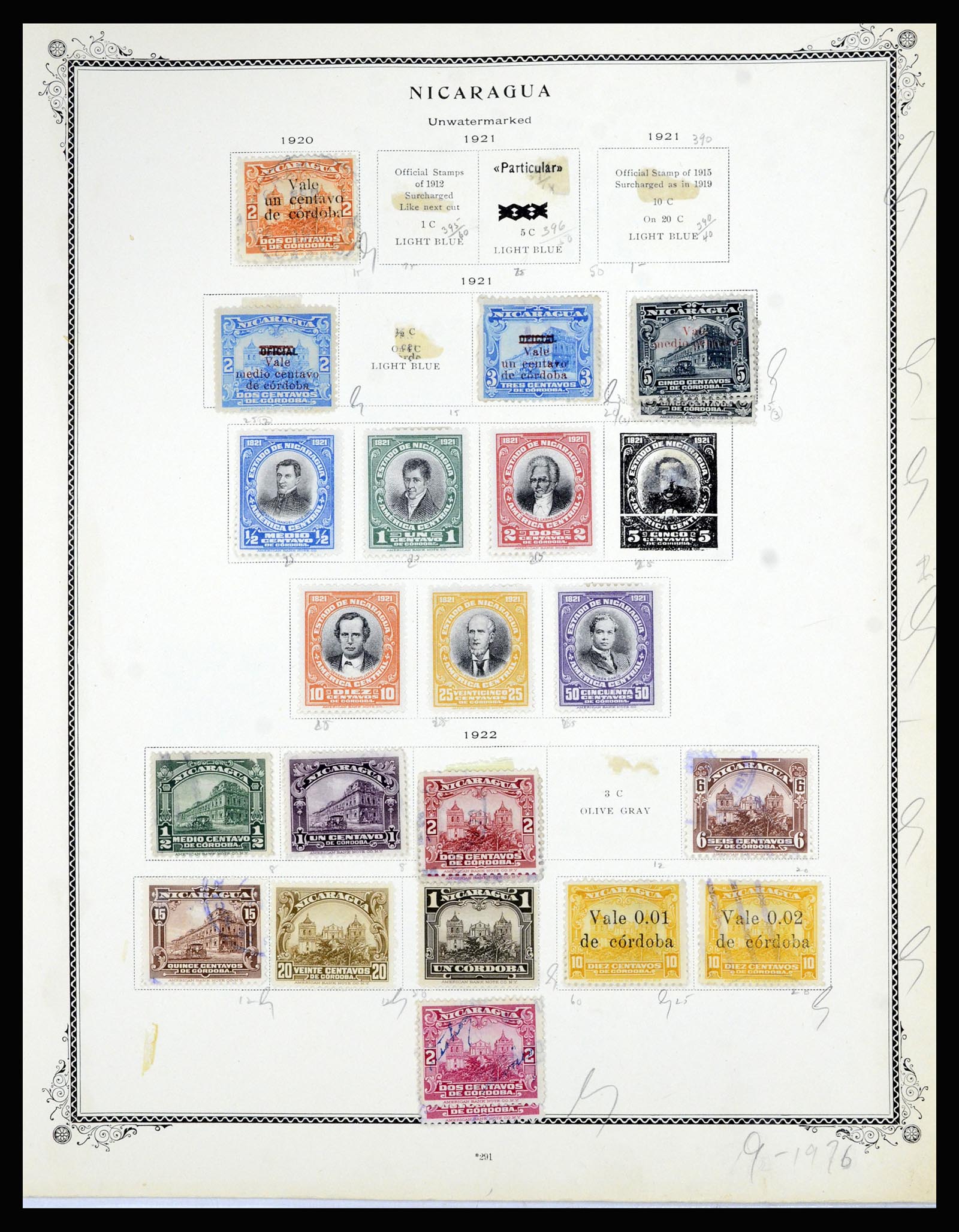36494 065 - Postzegelverzameling 36494 Nicaragua 1902-1945.