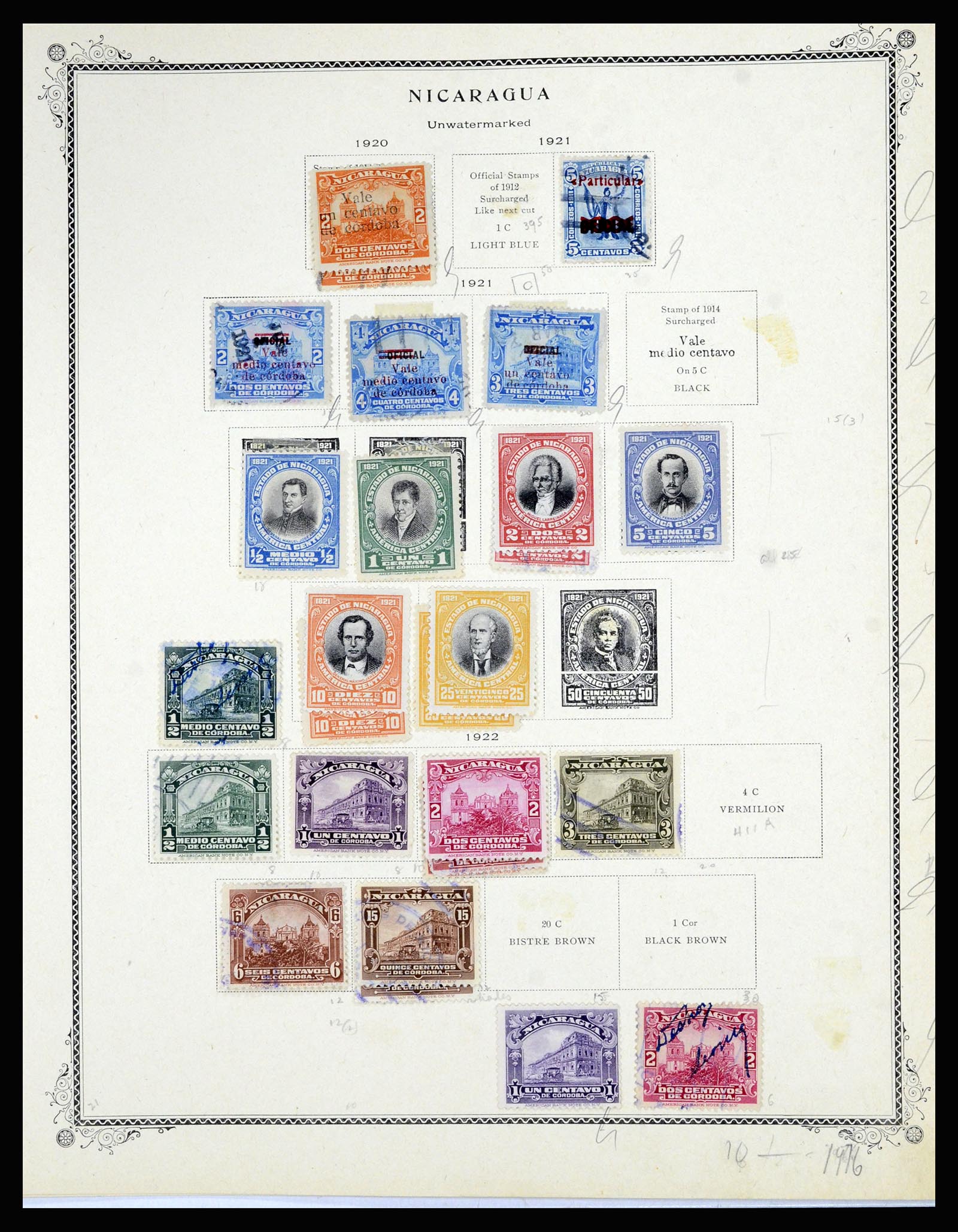 36494 066 - Postzegelverzameling 36494 Nicaragua 1902-1945.