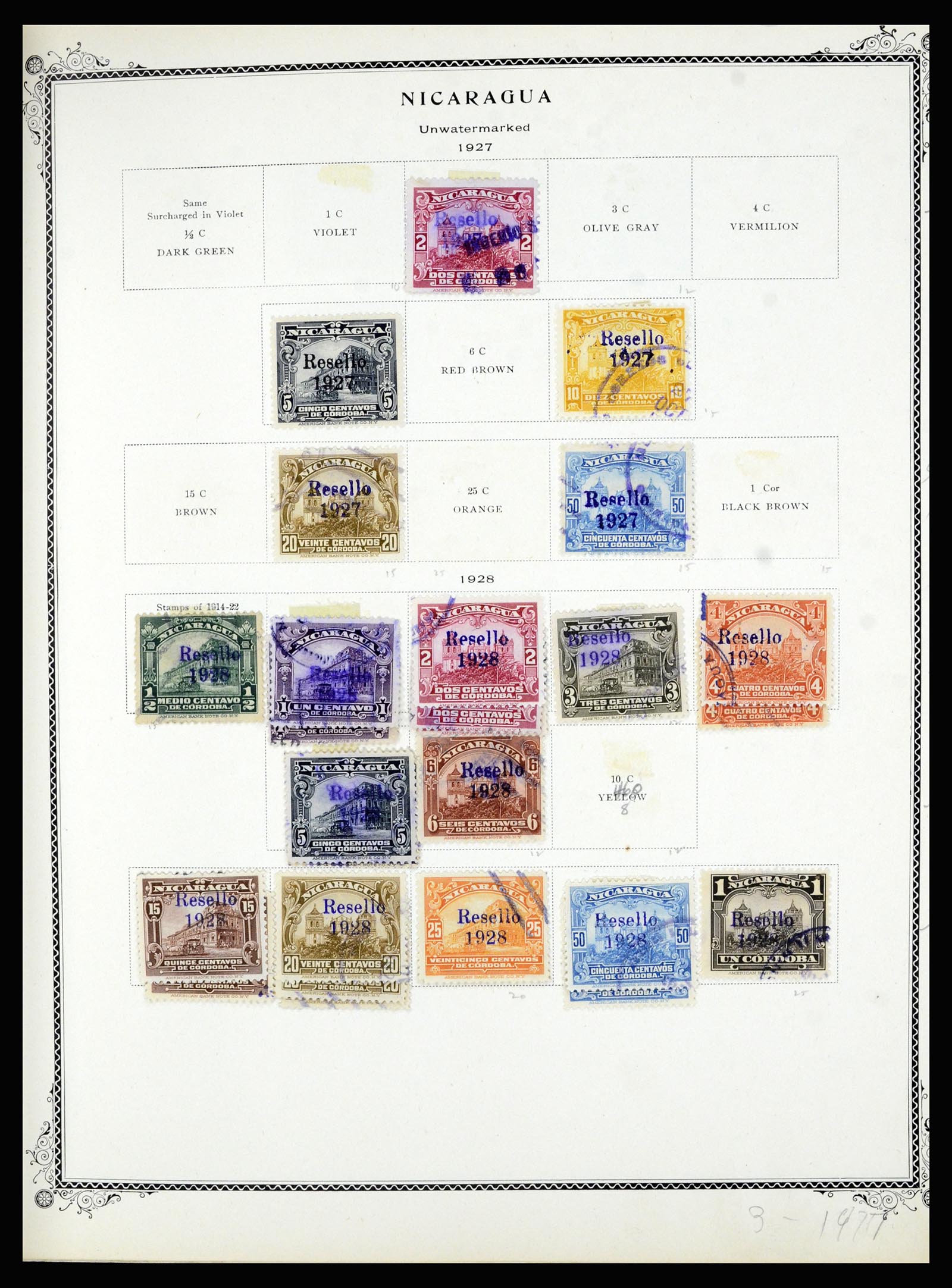 36494 081 - Postzegelverzameling 36494 Nicaragua 1902-1945.