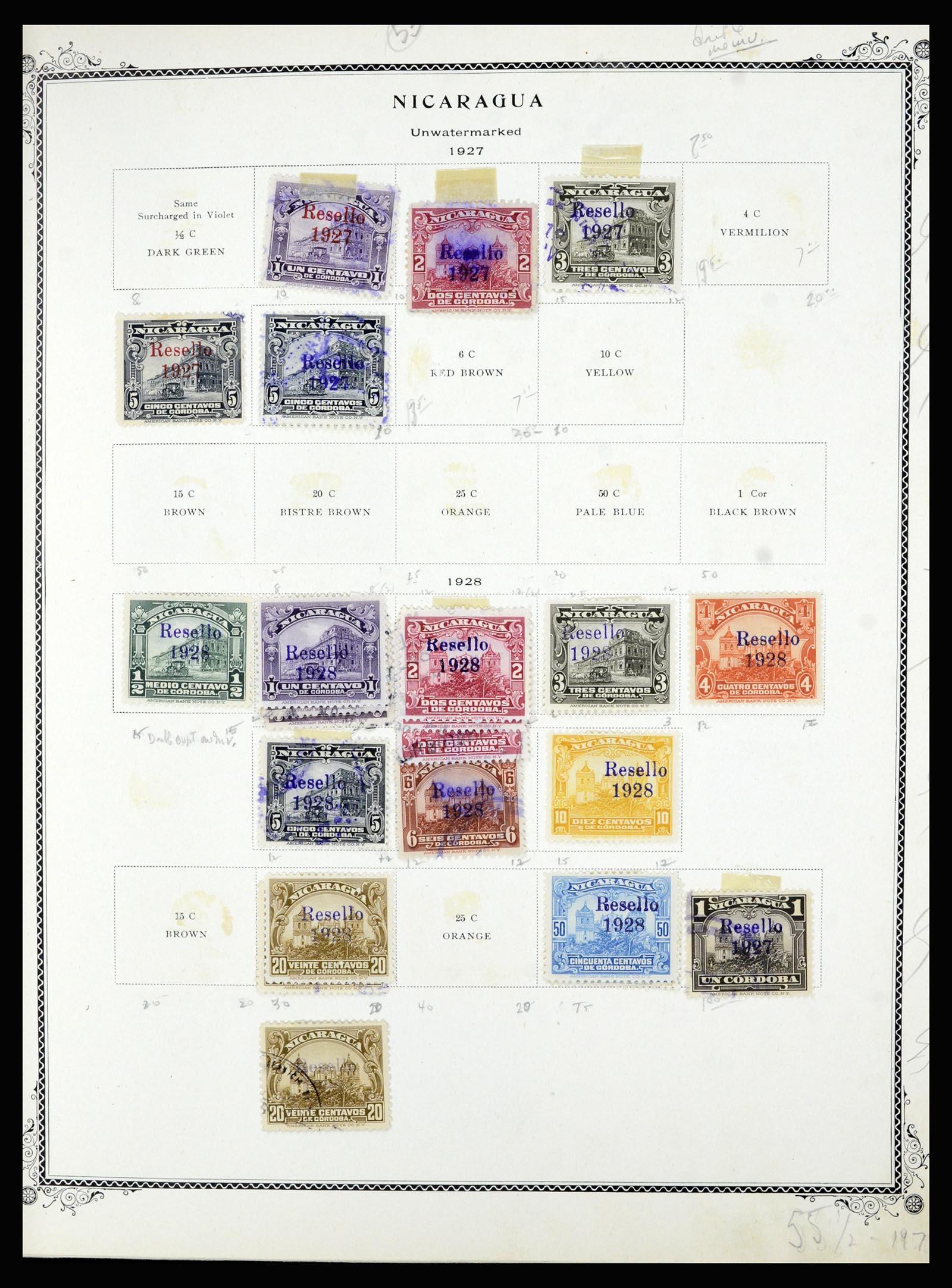 36494 085 - Postzegelverzameling 36494 Nicaragua 1902-1945.