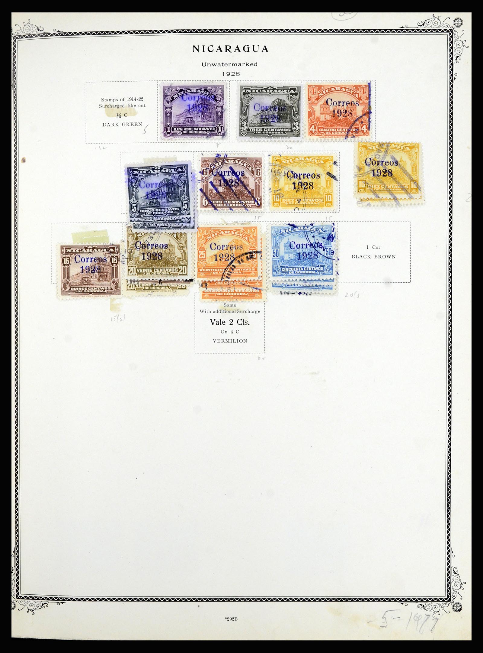 36494 088 - Postzegelverzameling 36494 Nicaragua 1902-1945.
