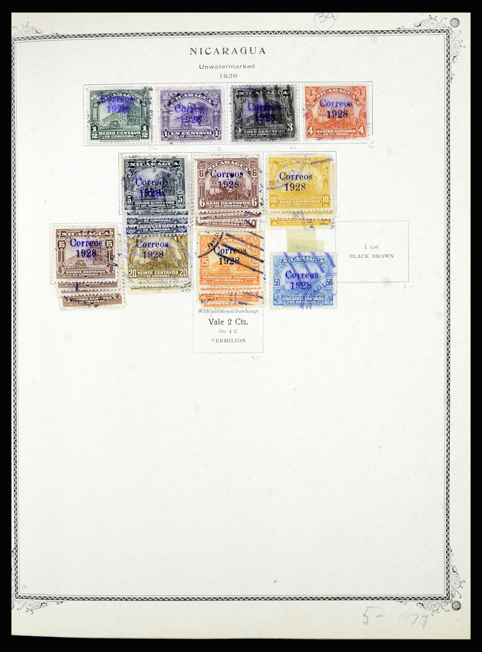 36494 093 - Postzegelverzameling 36494 Nicaragua 1902-1945.